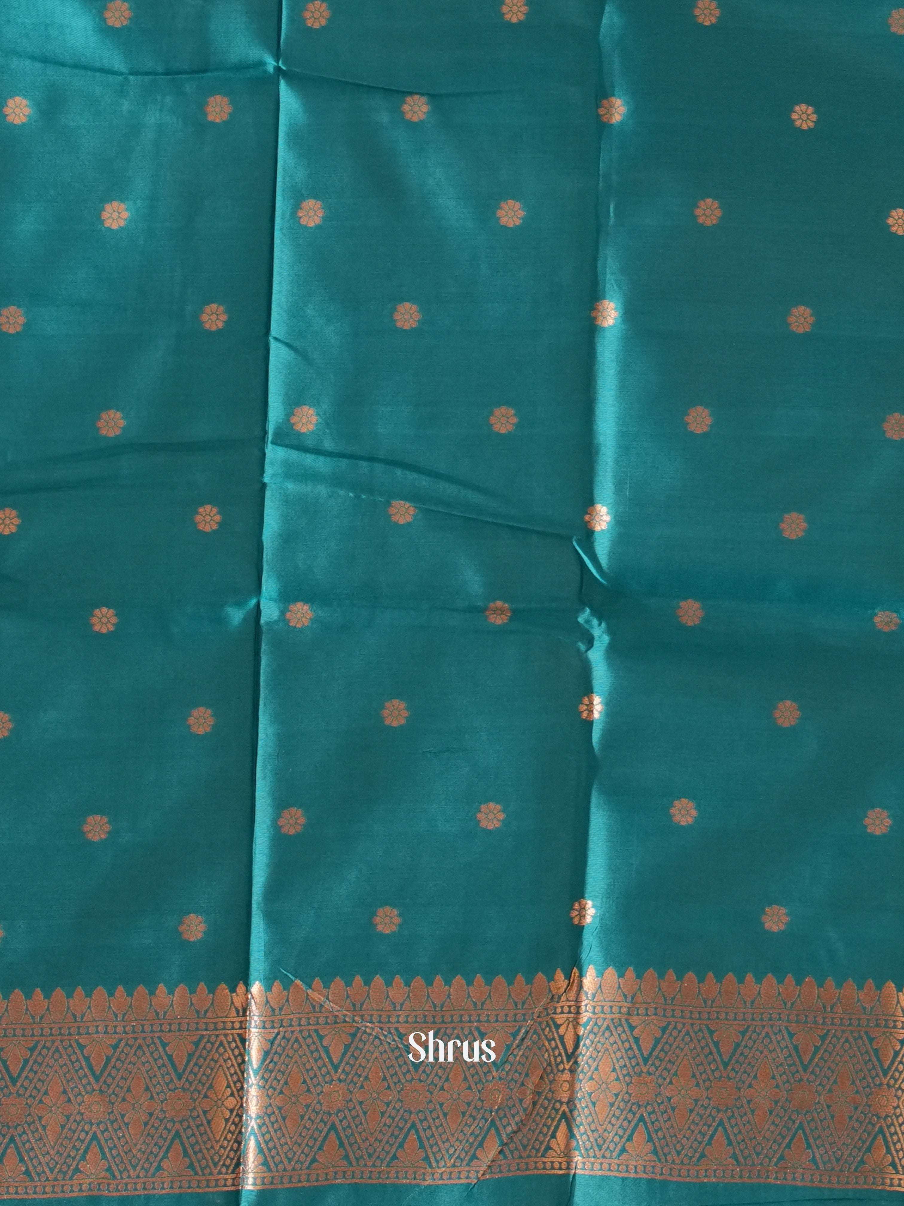 Navy Blue & Blue - Semi Soft Silk Saree