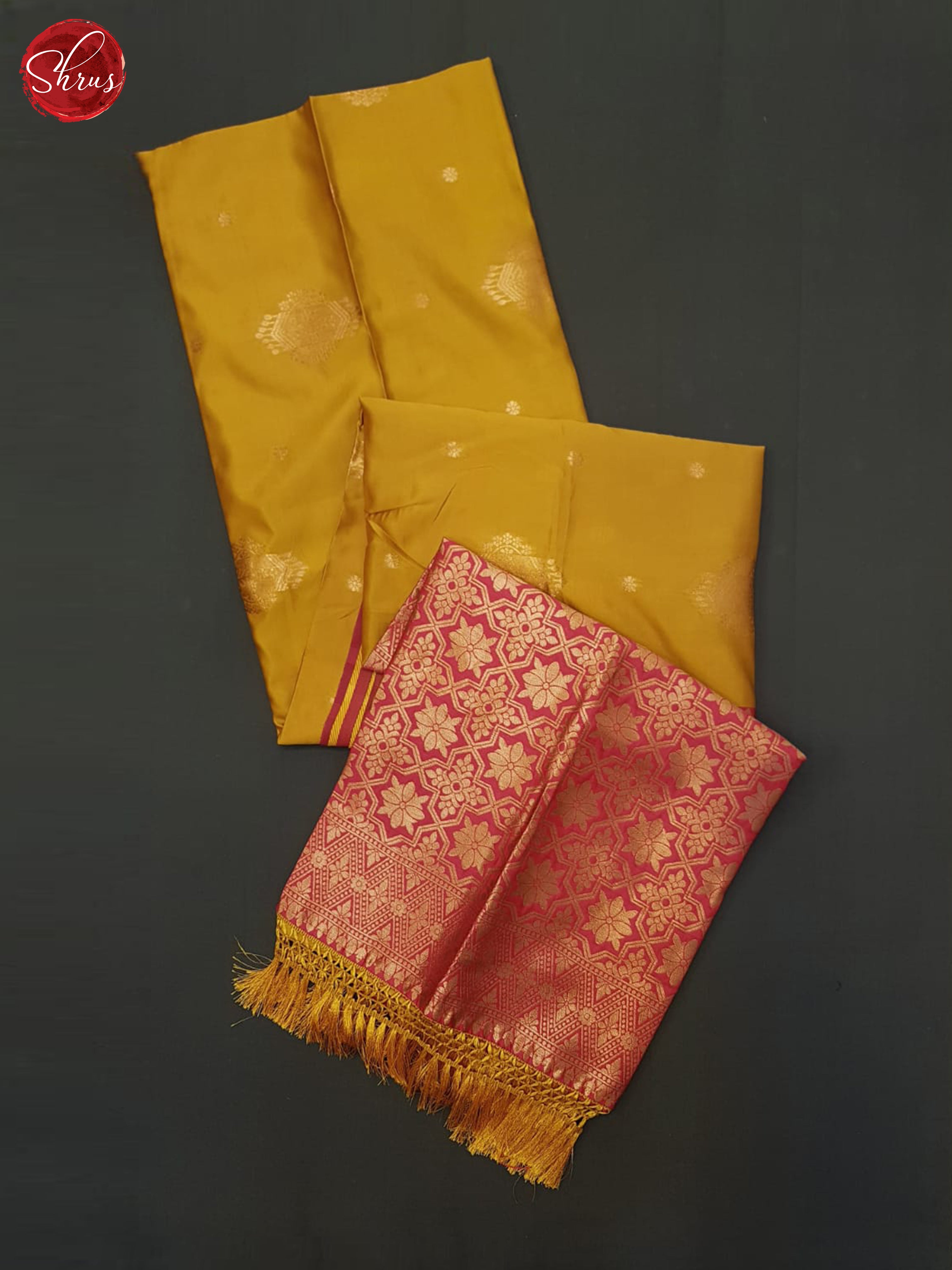 mustard and Pink- Semi Soft Silk Saree - Shop on ShrusEternity.com