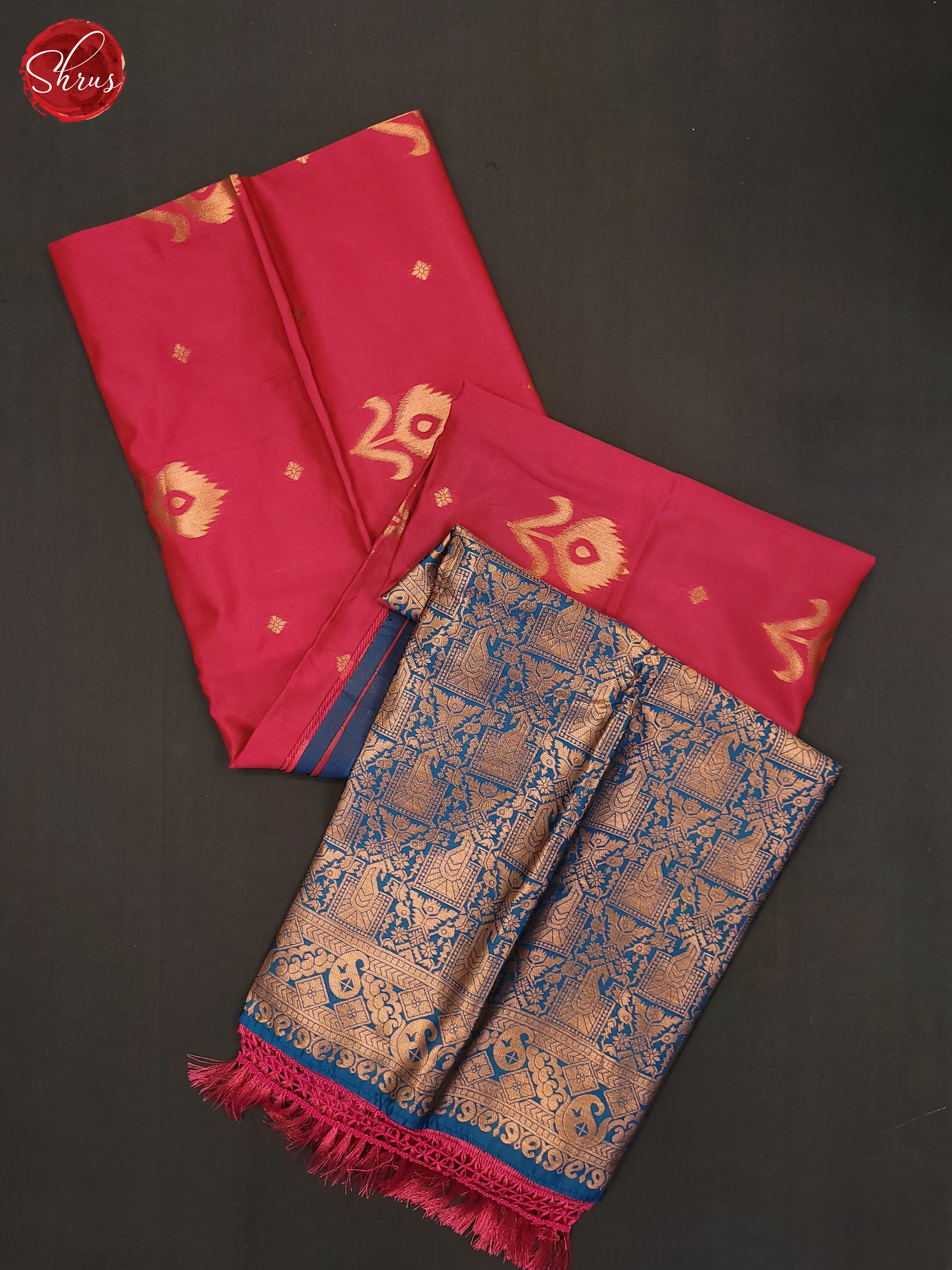 Pink & Blue - Semi Soft Silk Saree - Shop on ShrusEternity.com