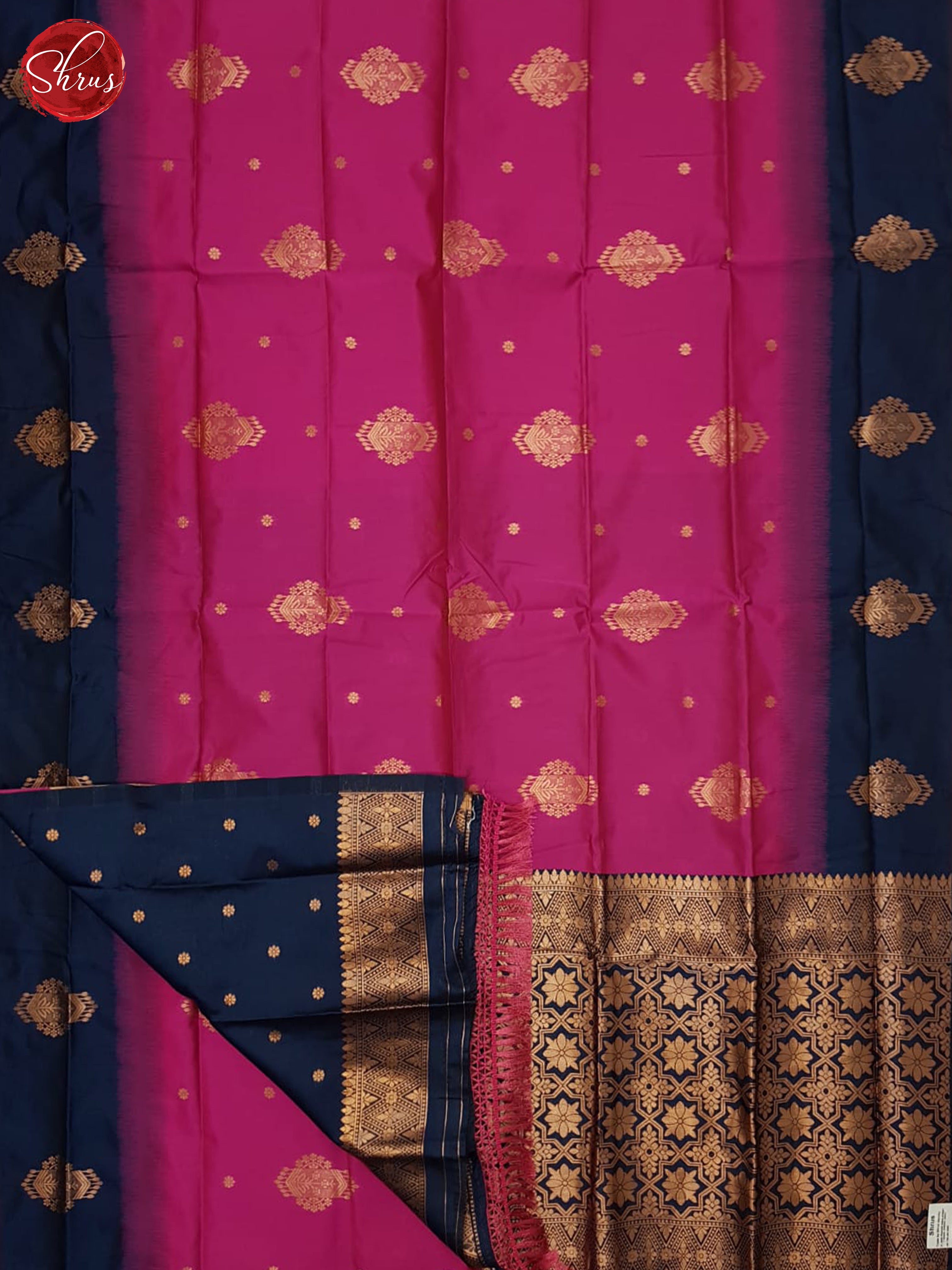 pink and blue- Semi Soft Silk Saree - Shop on ShrusEternity.com