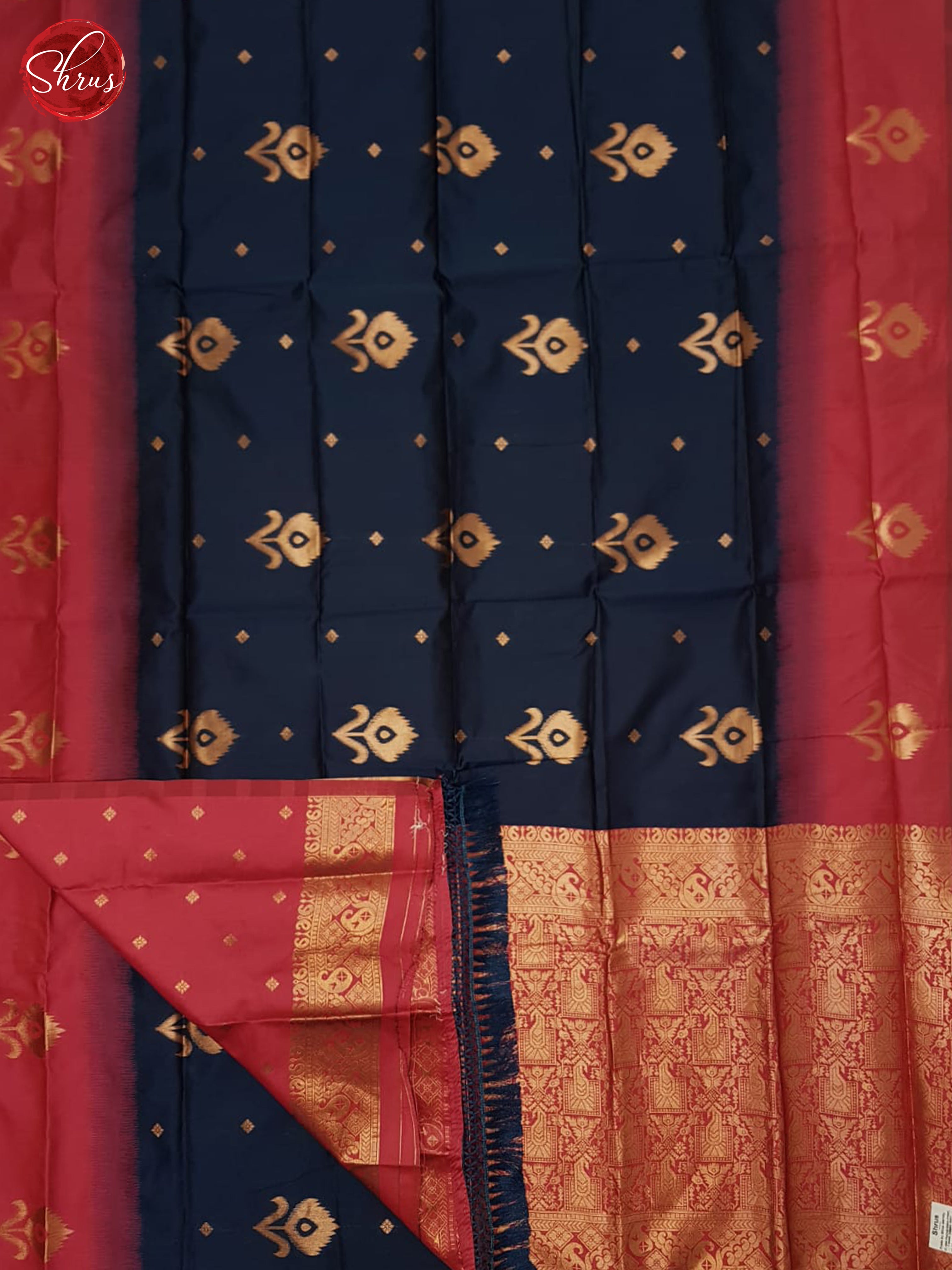blue and pink- Semi Soft silk Saree - Shop on ShrusEternity.com