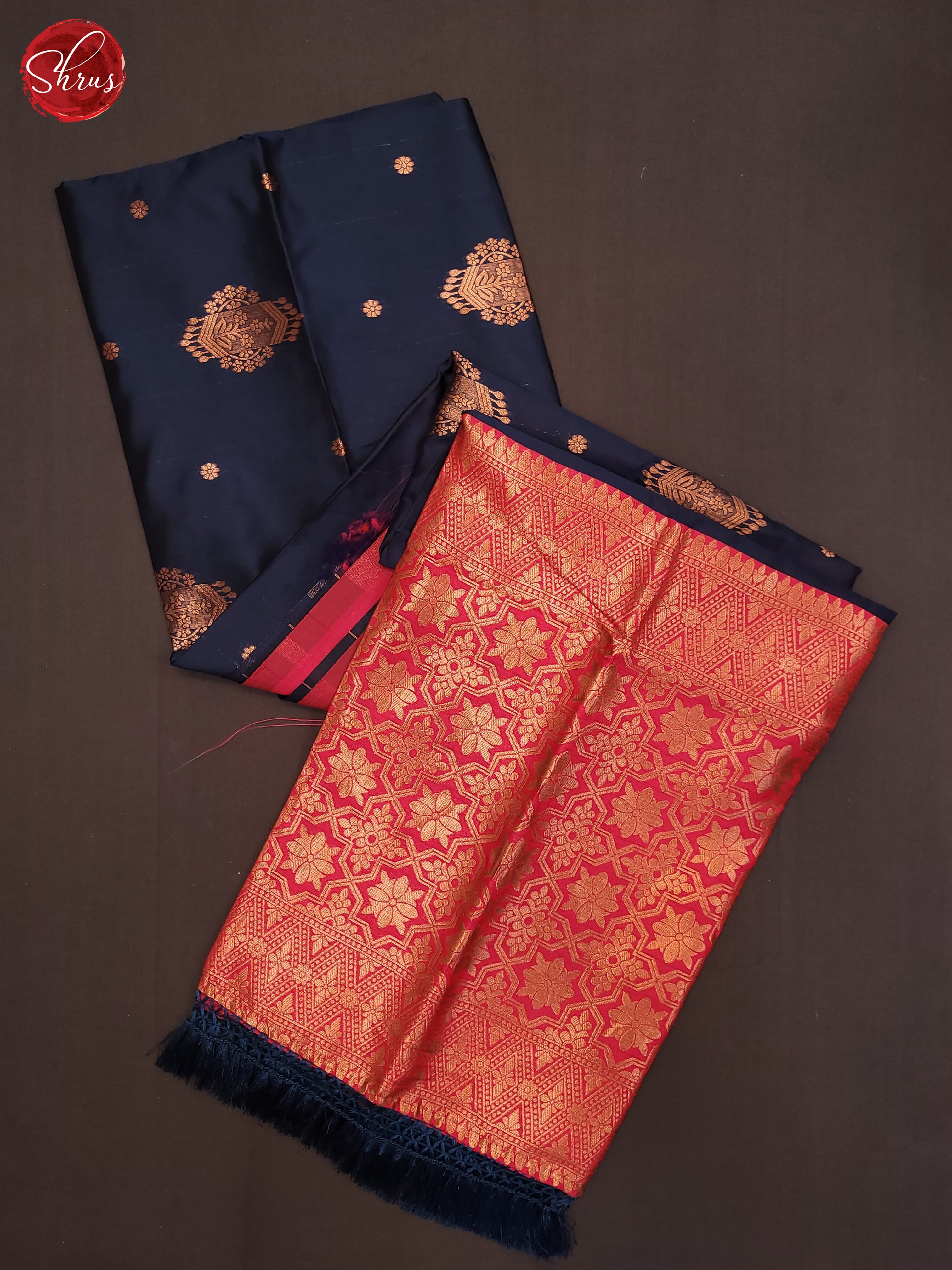 German Blue and pink- Semi Soft Silk Saree - Shop on ShrusEternity.com