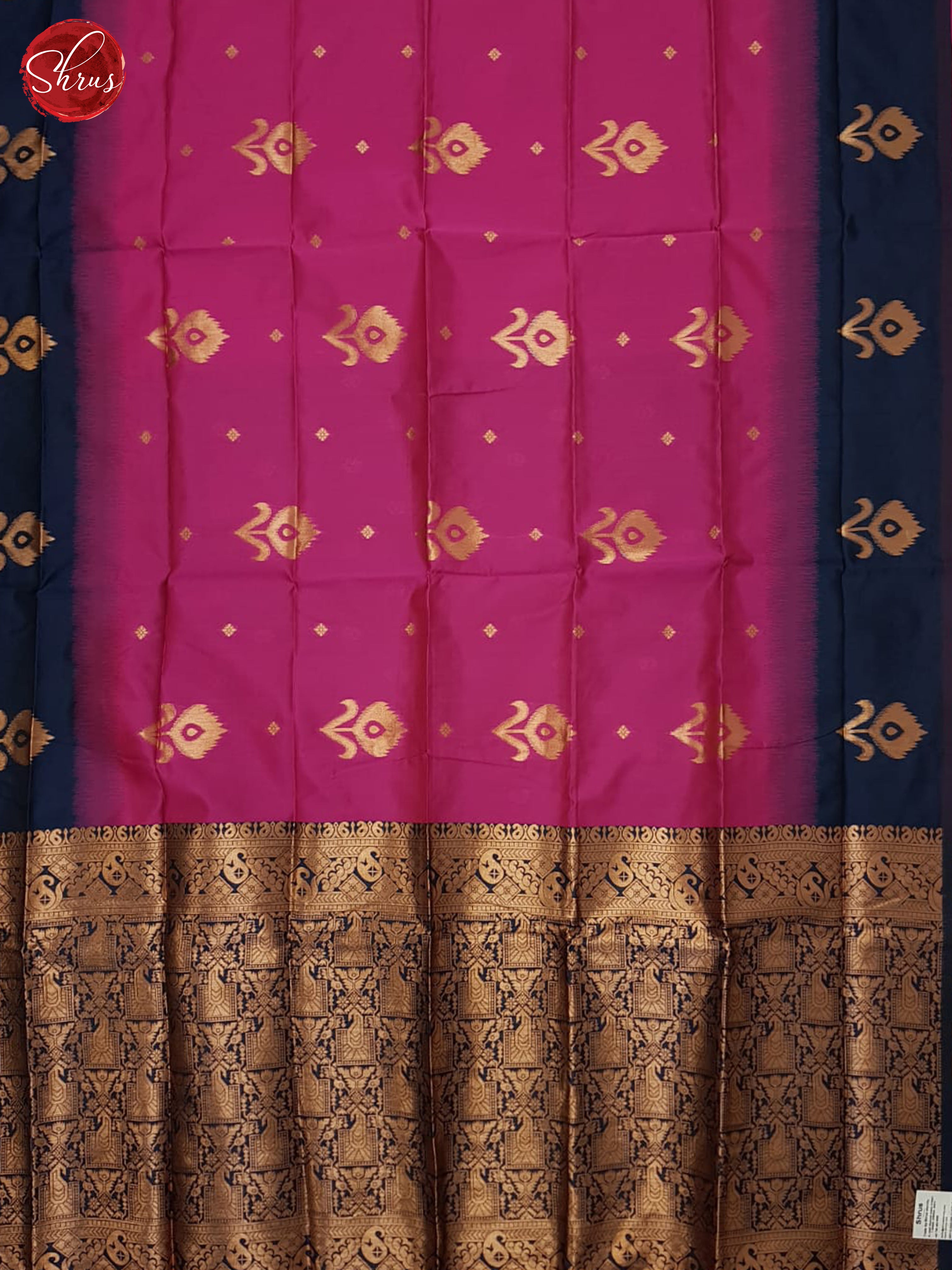 pink and blue- Semi Soft Silk saree - Shop on ShrusEternity.com