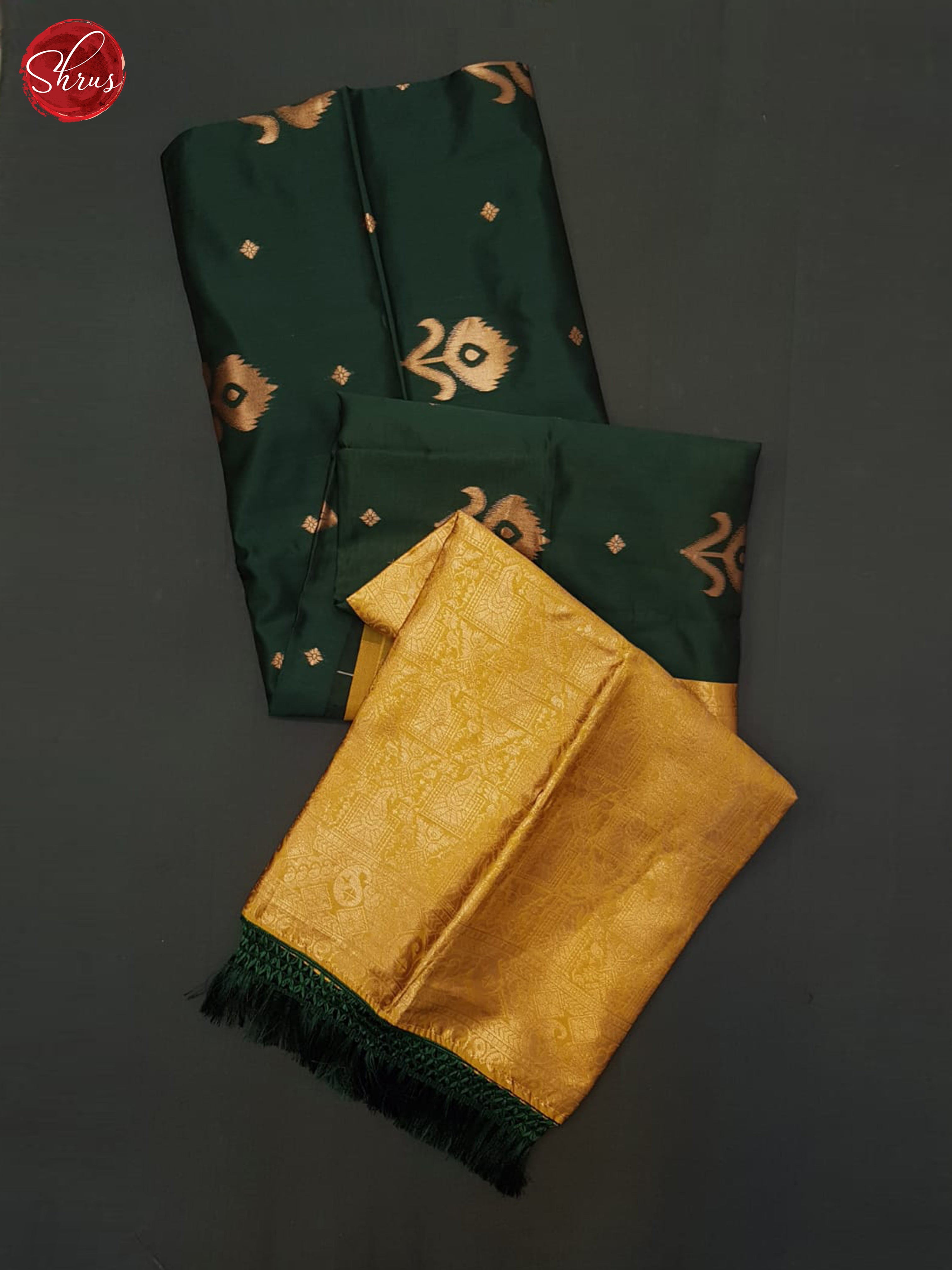 green and mustard- Semi Soft Silk Saree - Shop on ShrusEternity.com