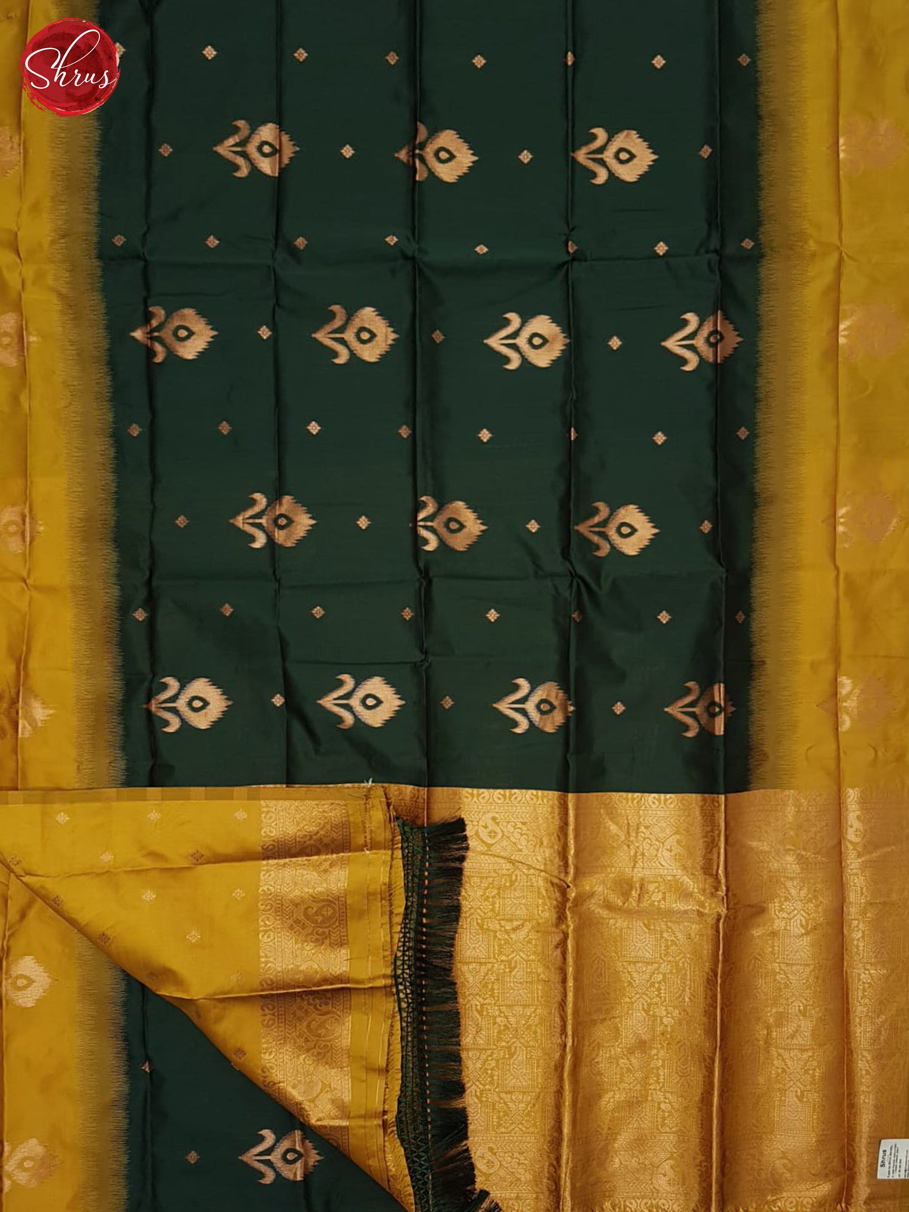 green and mustard- Semi Soft Silk Saree - Shop on ShrusEternity.com