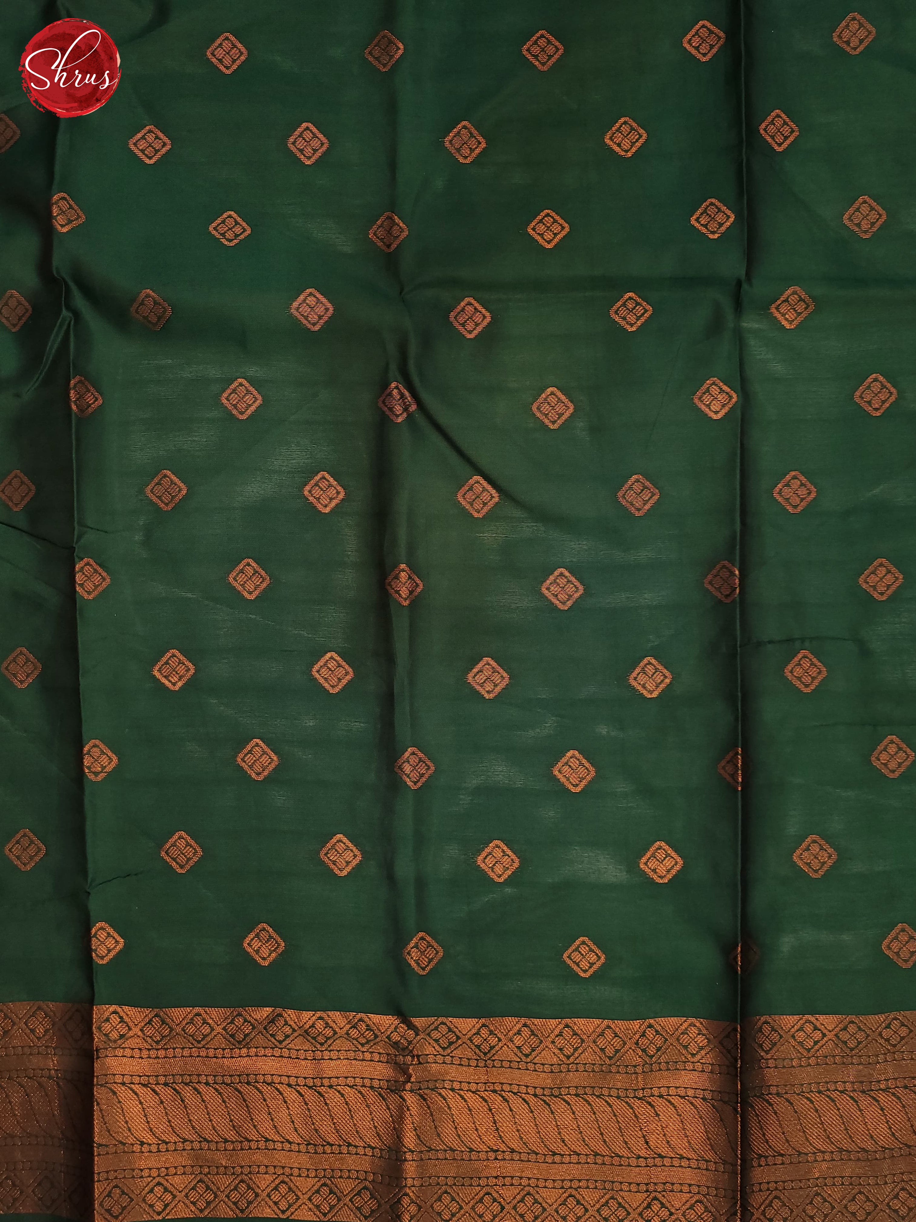 Wine & Green - Semi Soft Silk Saree - Shop on ShrusEternity.com