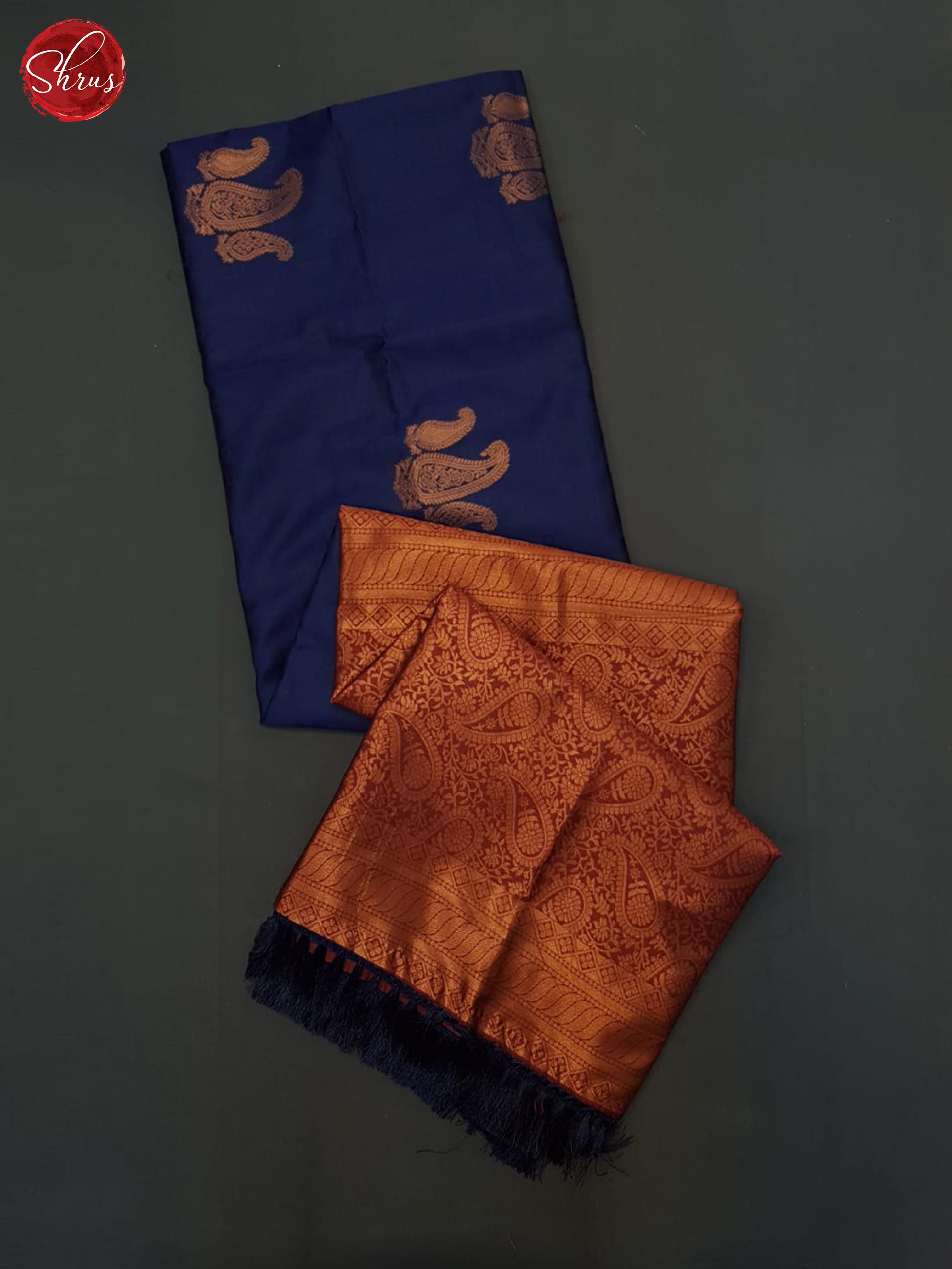 blue and araku maroon - Semi Soft Silk Saree - Shop on ShrusEternity.com
