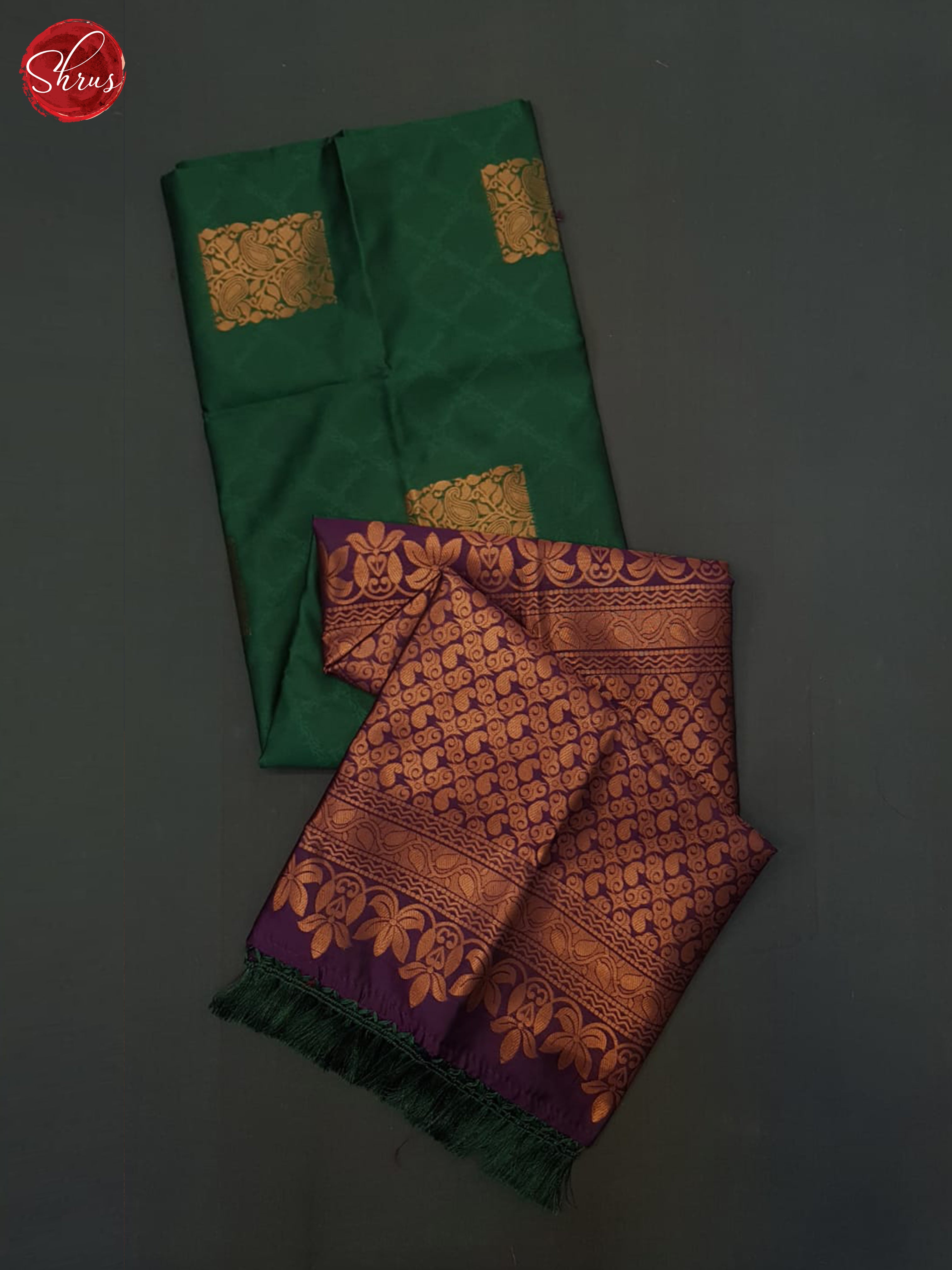 green and purule- Semi Soft Silk Saree - Shop on ShrusEternity.com