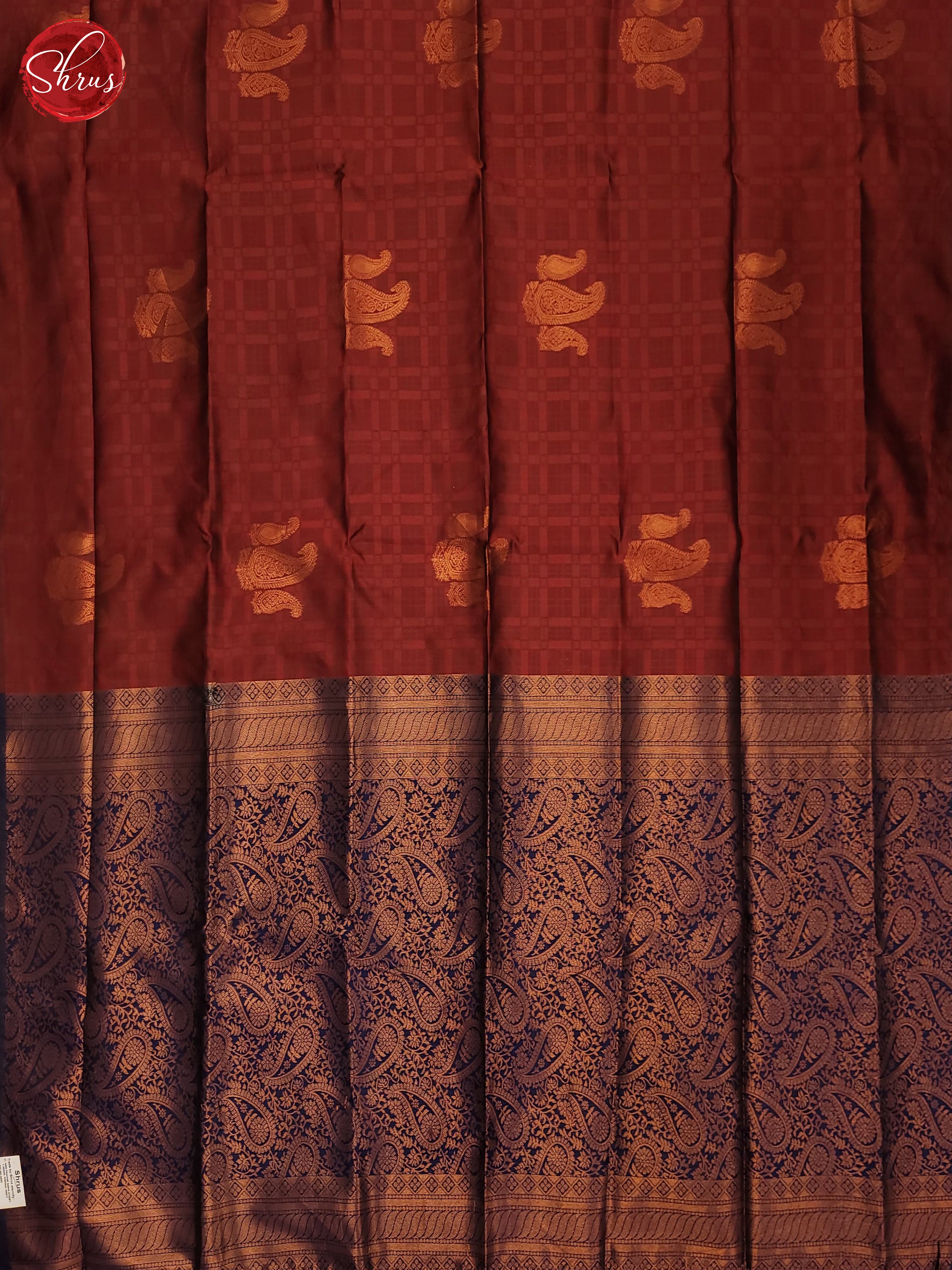 Red  & Blue- Semi Soft Silk Saree - Shop on ShrusEternity.com