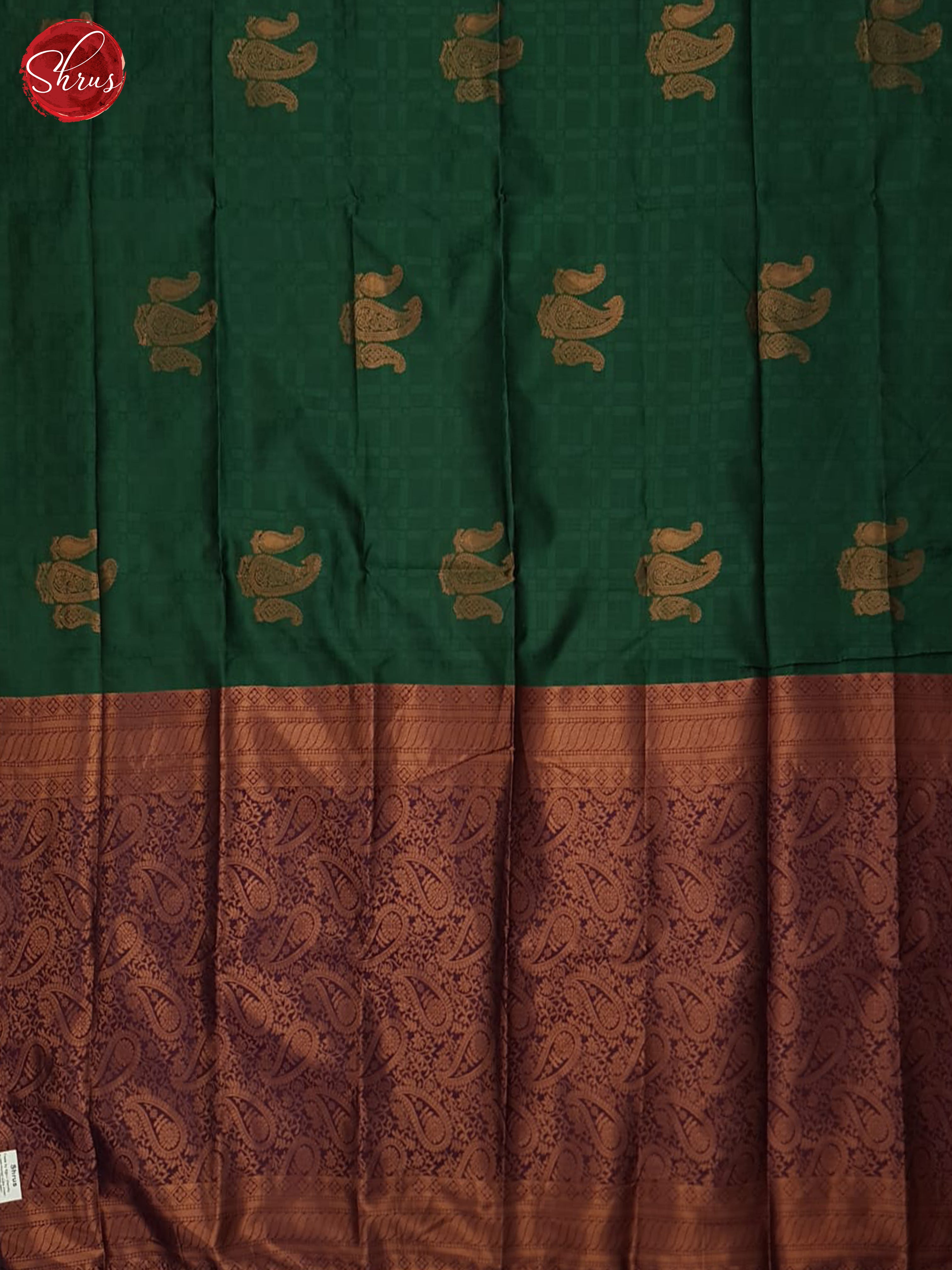 Green & Purple - Semi Softsilk Saree - Shop on ShrusEternity.com