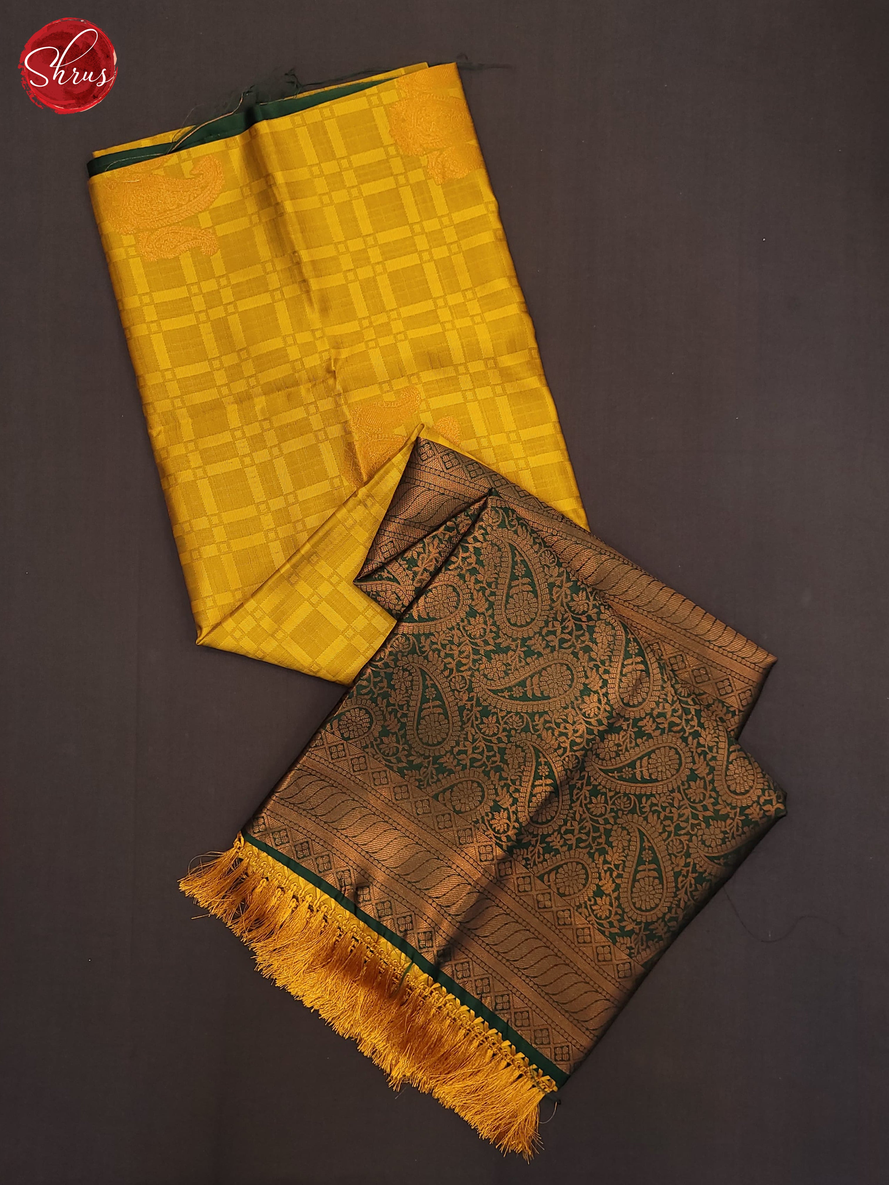 Yellow and Green- semi Soft Silk Saree - Shop on ShrusEternity.com