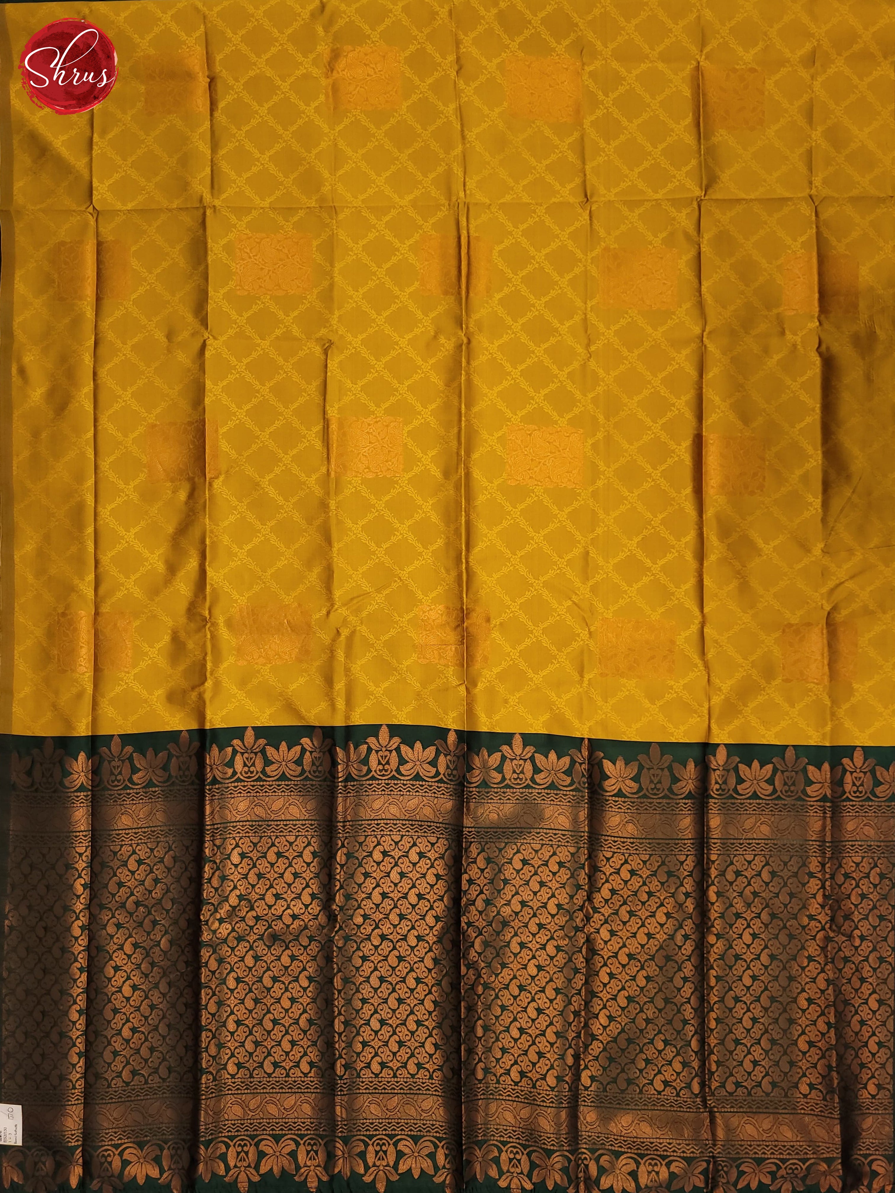 Mustard & Green - Semi Soft Silk Saree - Shop on ShrusEternity.com