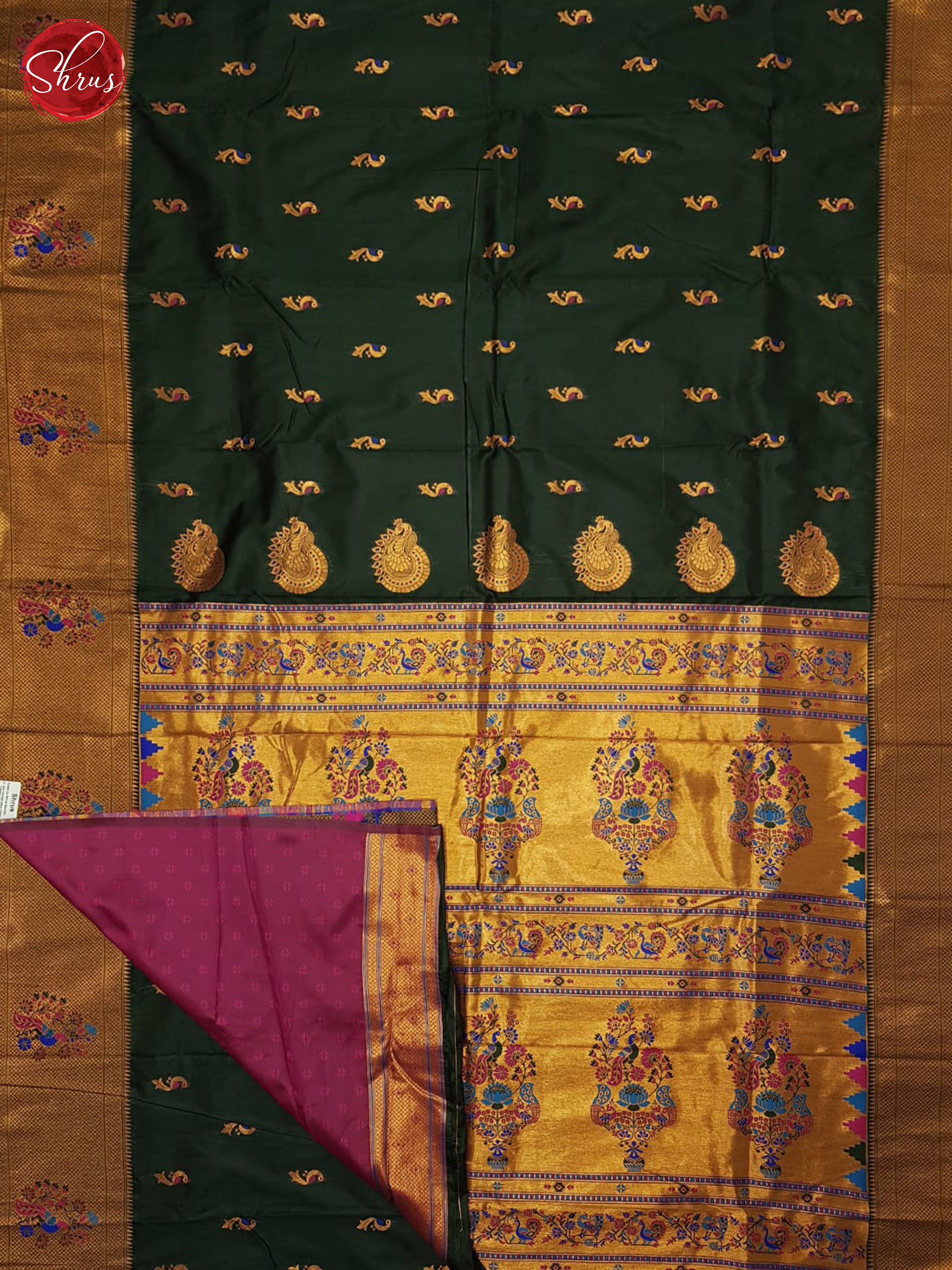 BJS20170 - Semi Paithani Saree - Shop on ShrusEternity.com