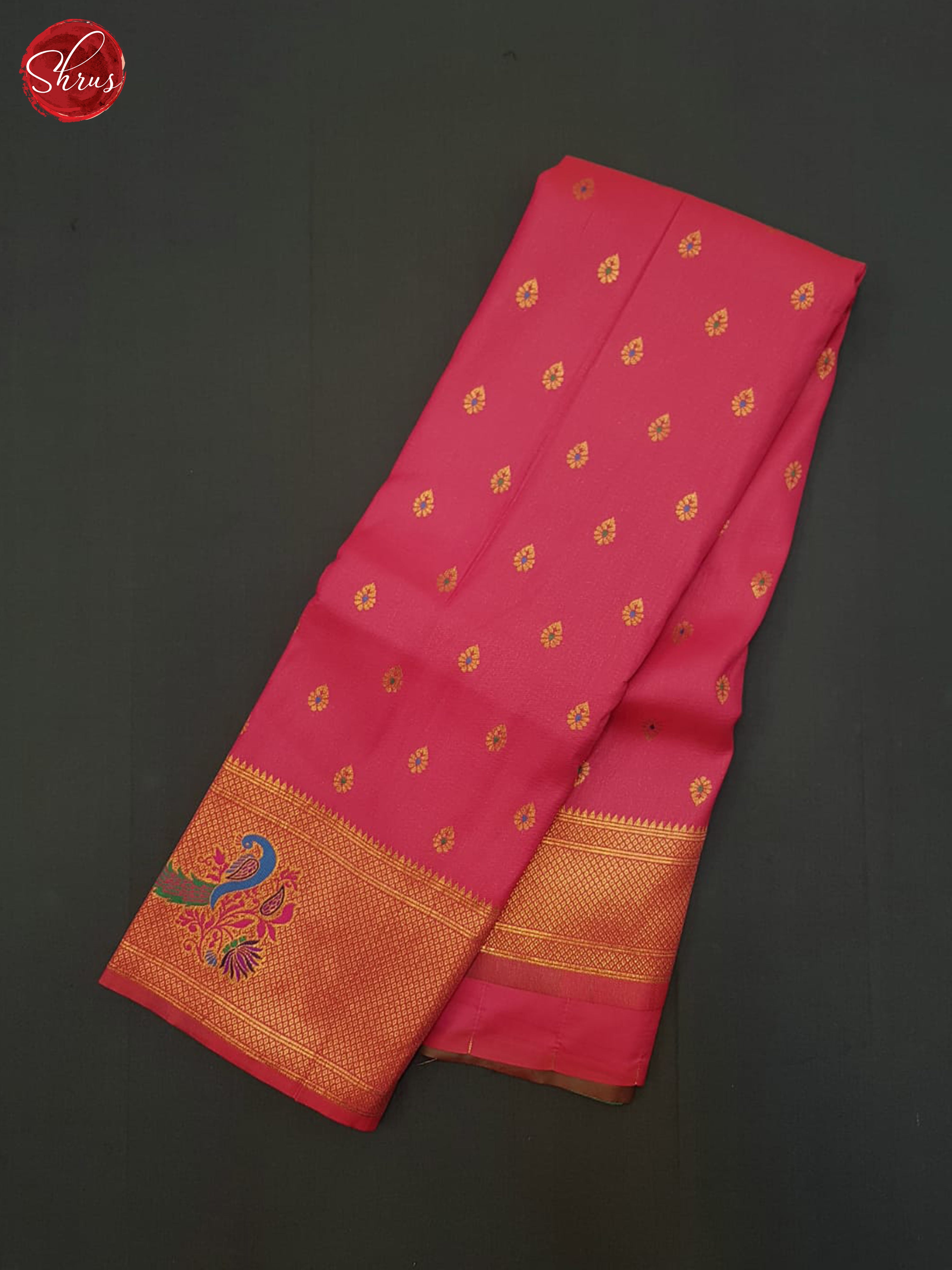 Pink & Green- Semi Paithani - Shop on ShrusEternity.com