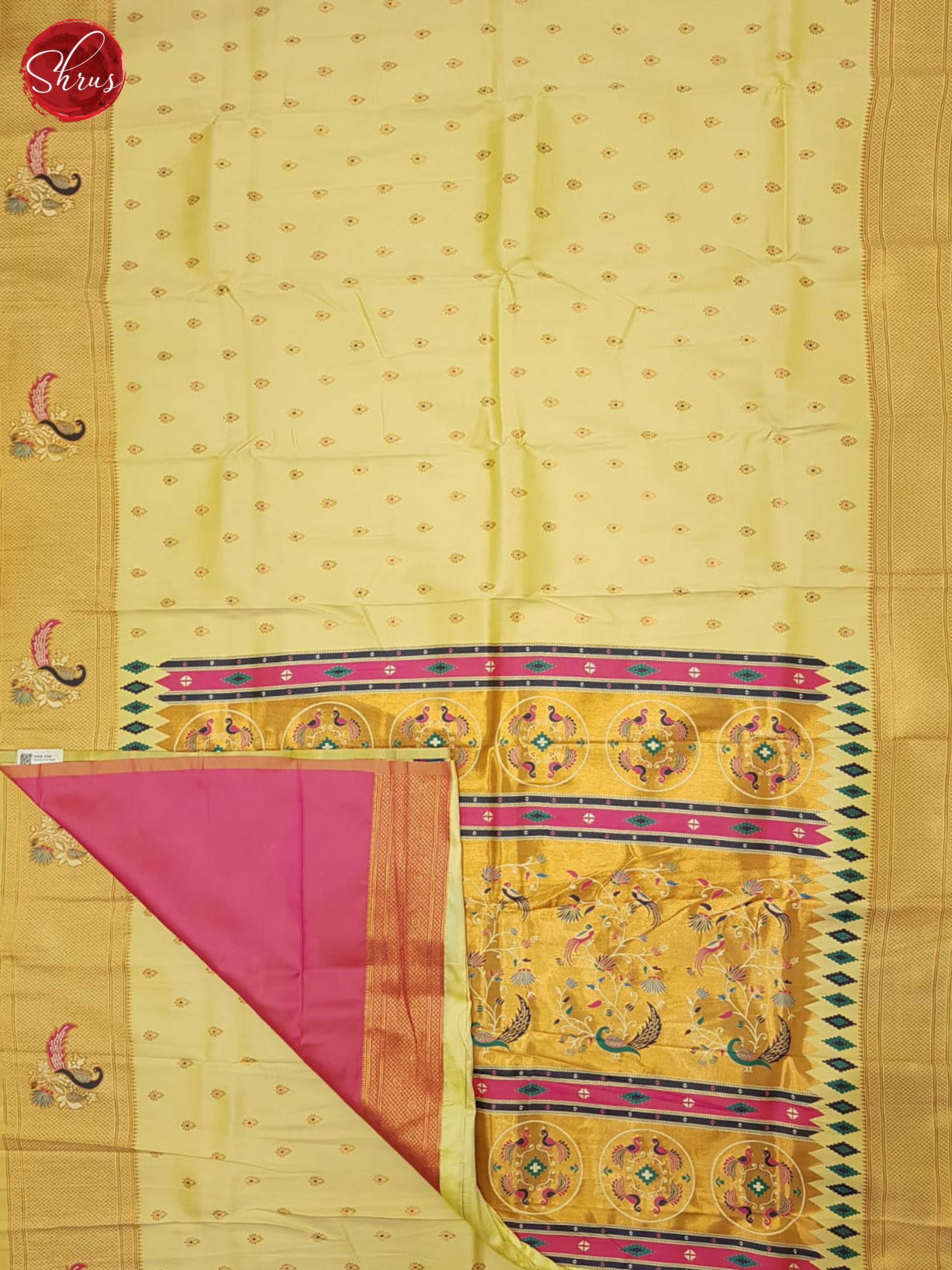 Beige & Pink - Semi Paithani - Shop on ShrusEternity.com