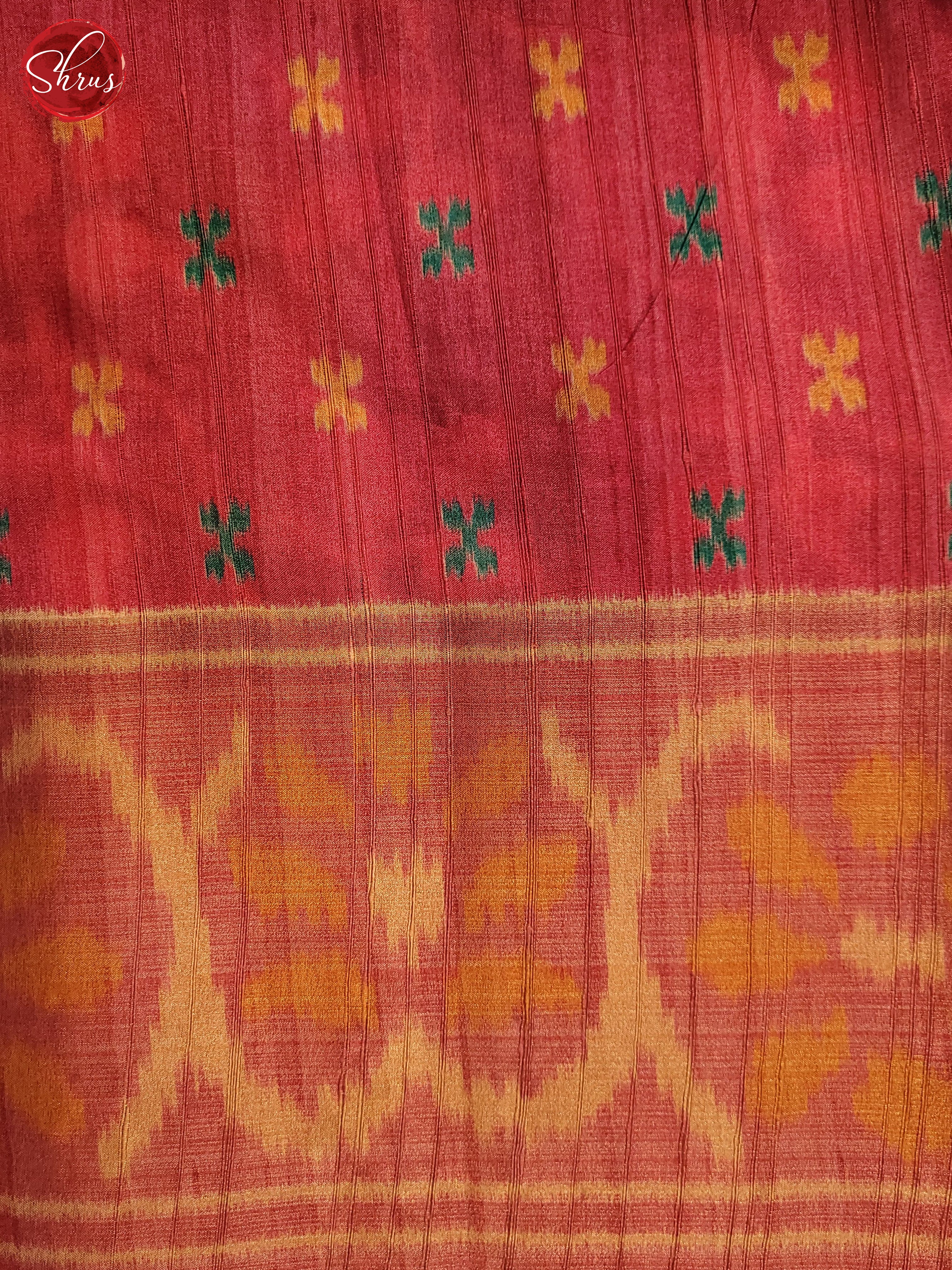 Green & Pink  - Semi Pochampally Saree - Shop on ShrusEternity.com