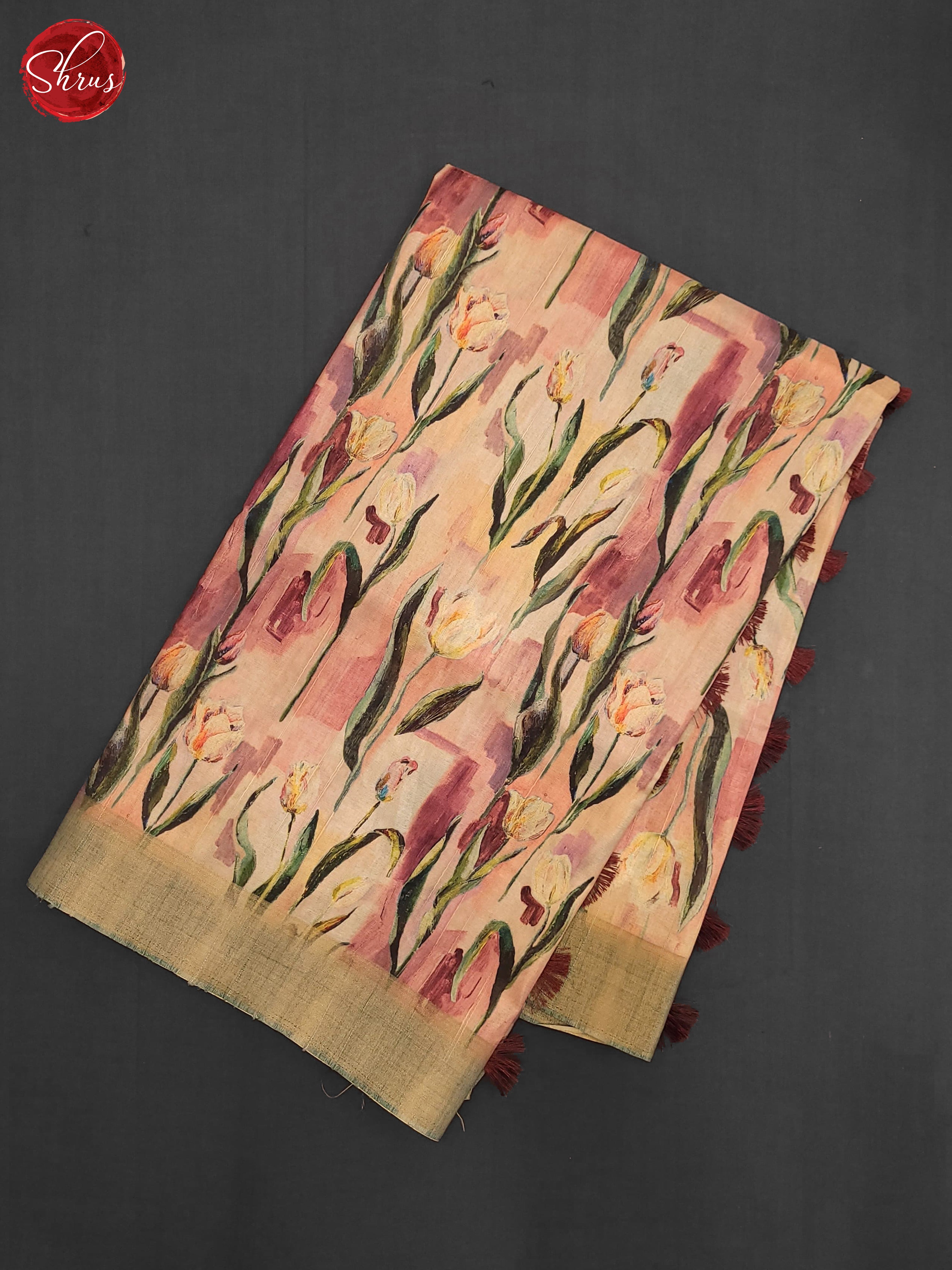 Pink & Grey- Semi Tussar Saree - Shop on ShrusEternity.com