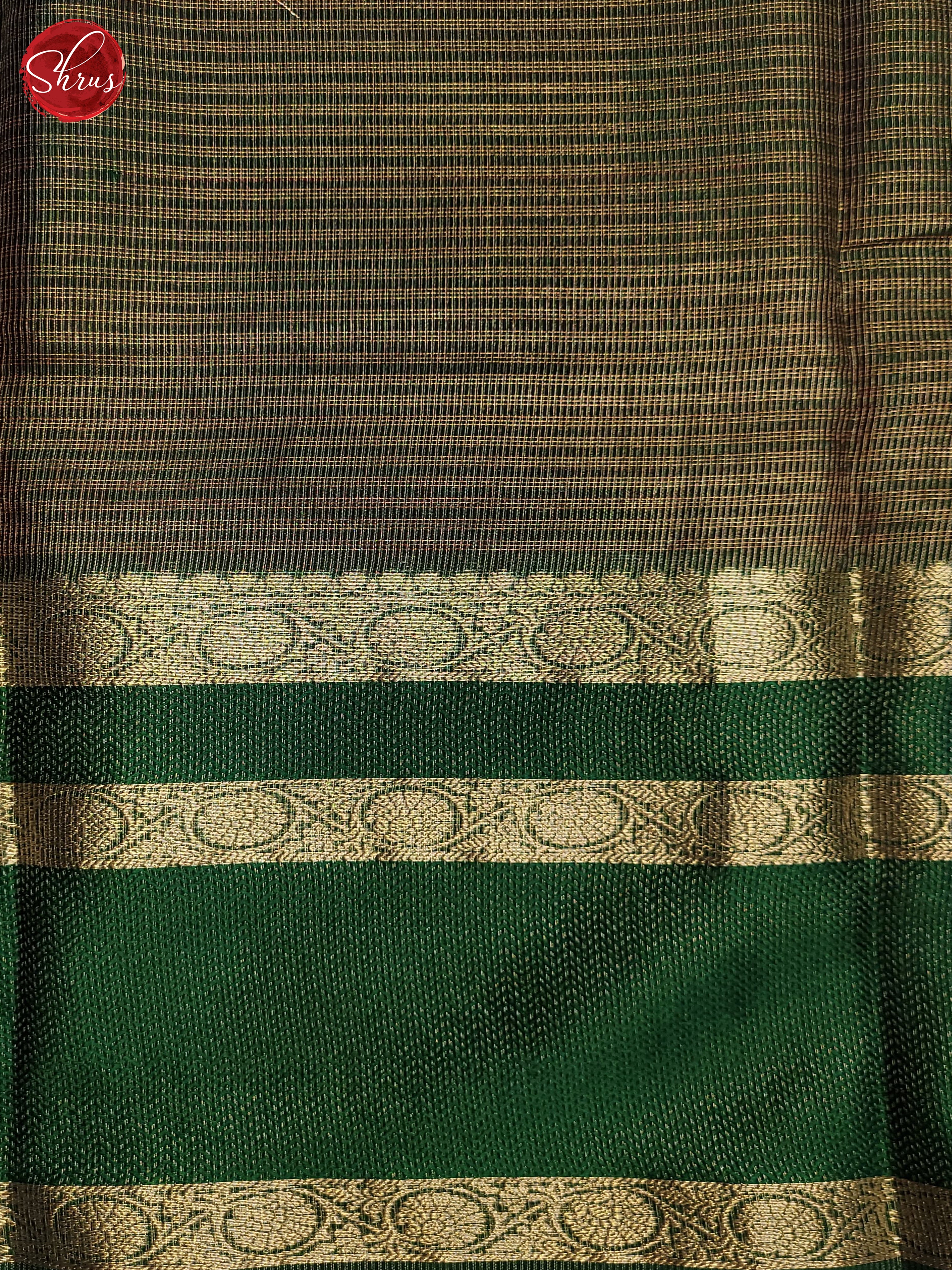 Red & Green- Semi Dupion Saree - Shop on ShrusEternity.com