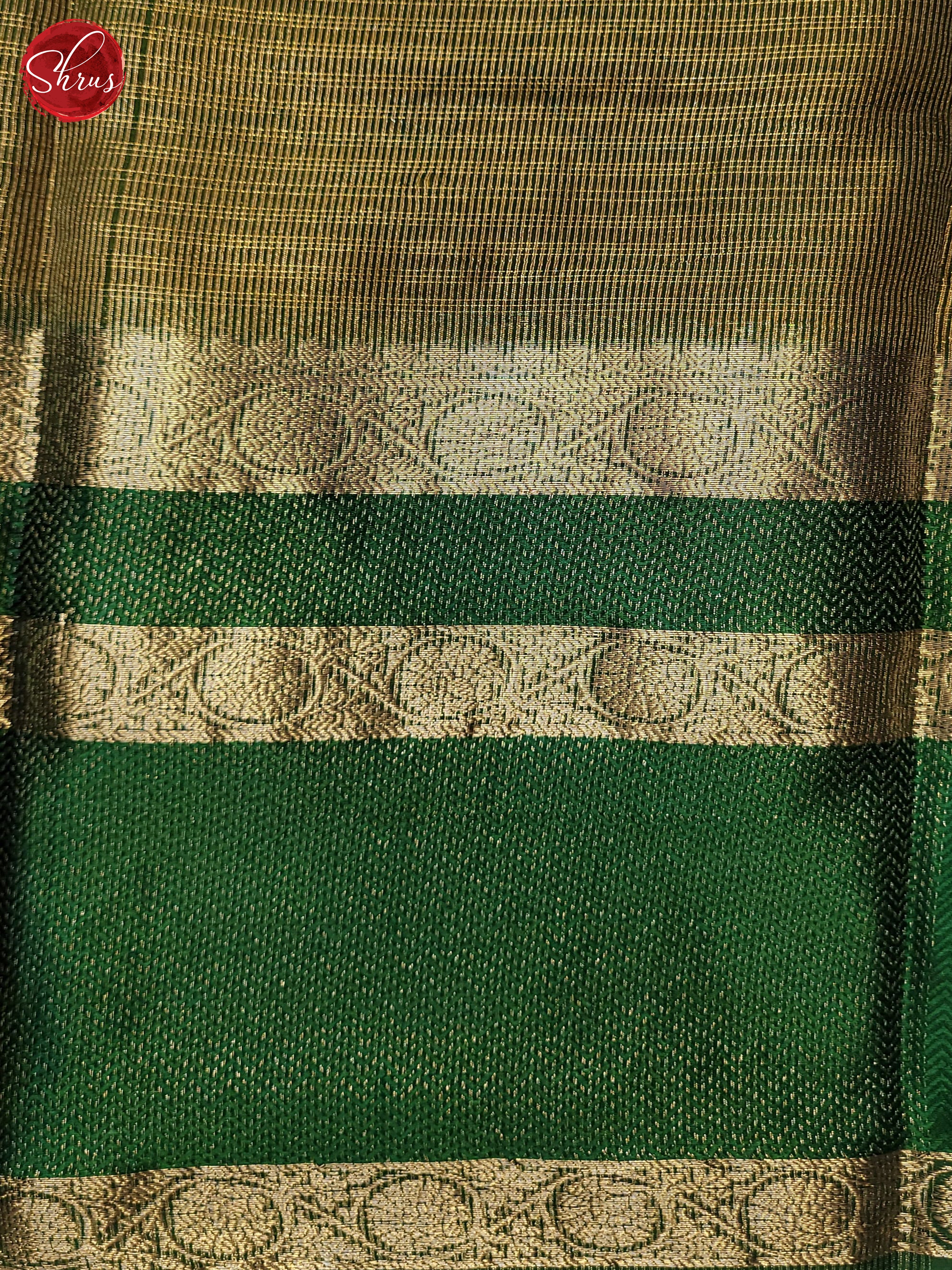 Yellow & Green- Semi Dupion Saree - Shop on ShrusEternity.com