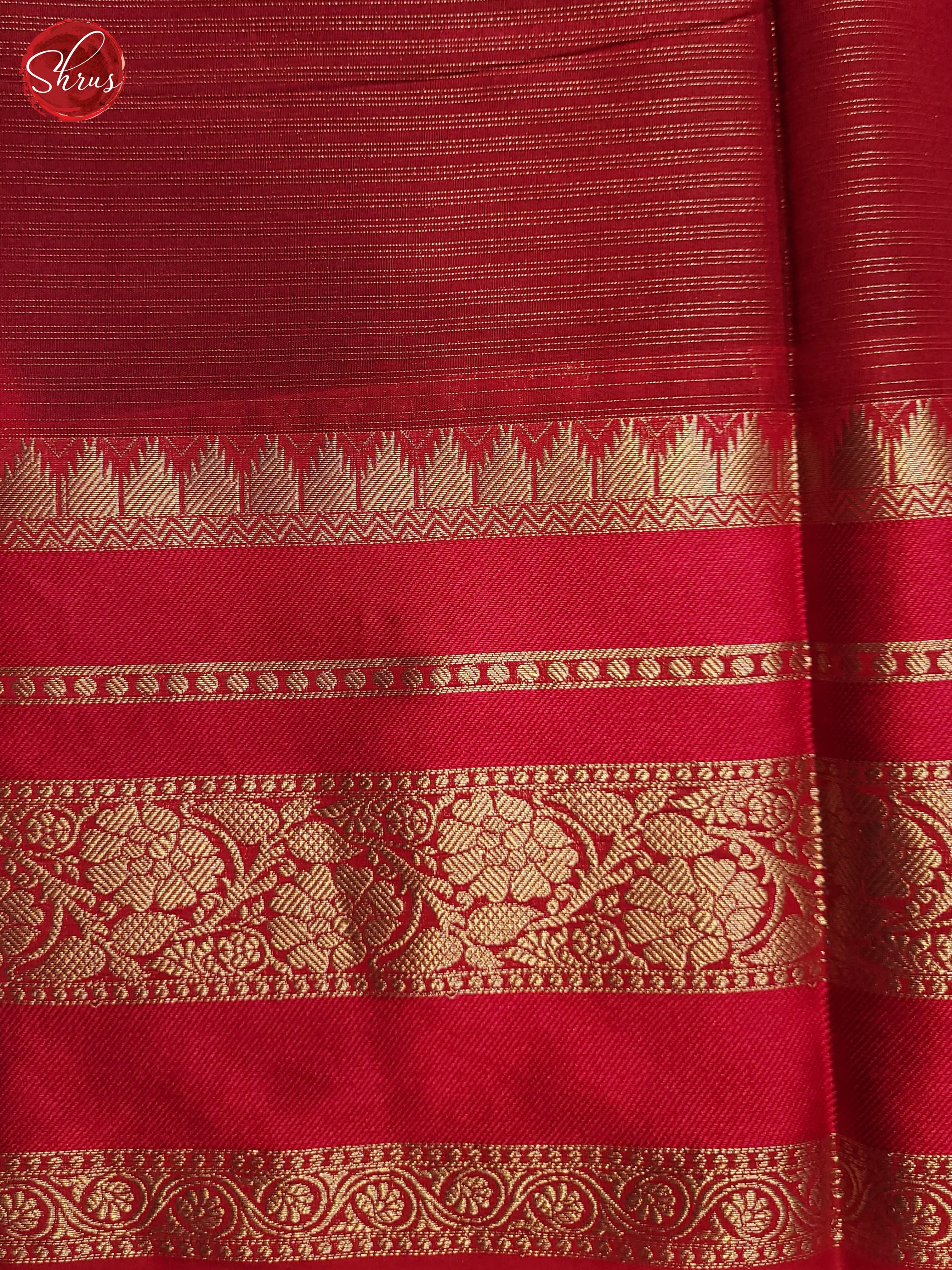 Navy Blue & Pink - Semi Dupion Saree - Shop on ShrusEternity.com