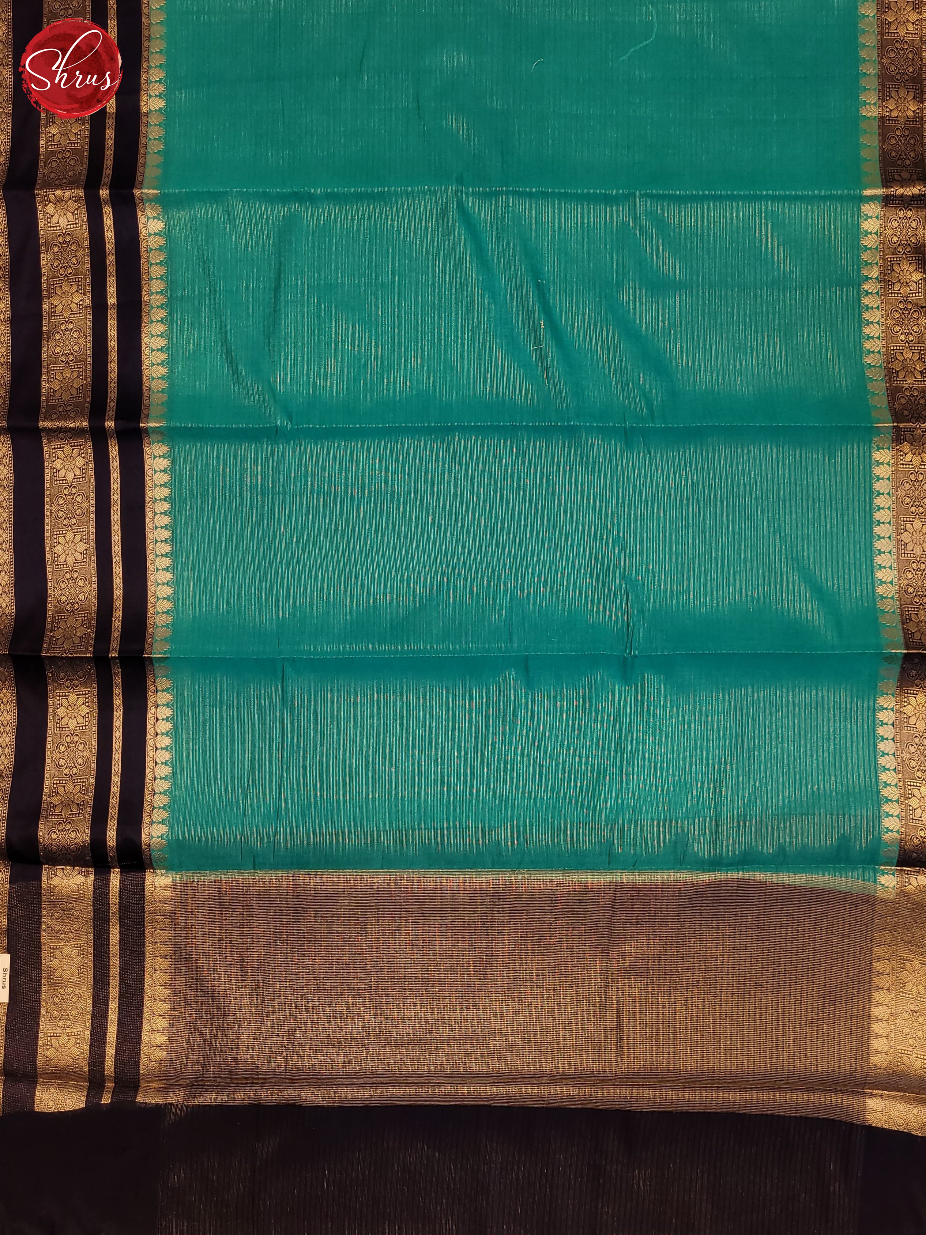 Teal & Blue- Semi Dupion Saree - Shop on ShrusEternity.com