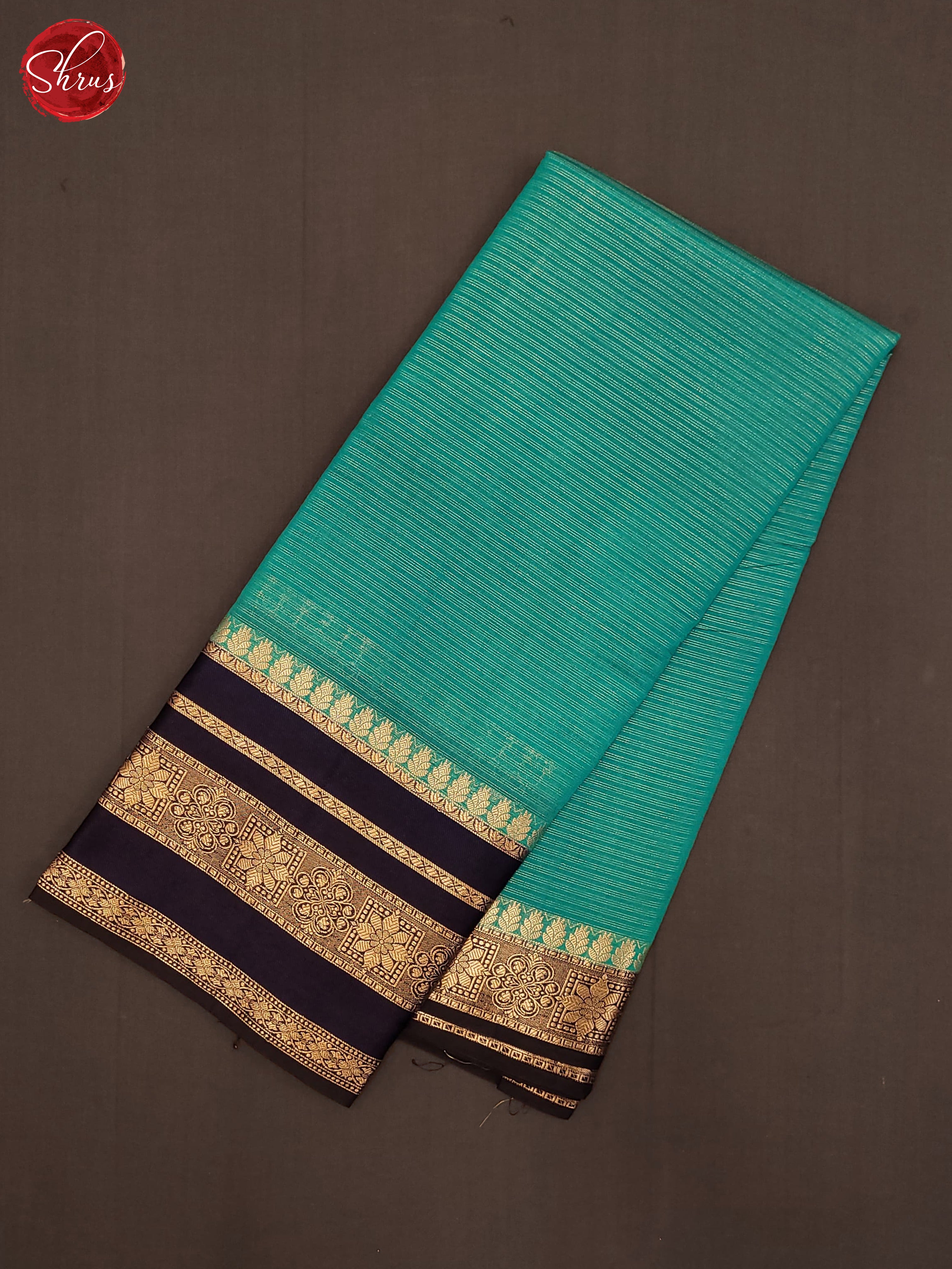 Teal & Blue- Semi Dupion Saree - Shop on ShrusEternity.com