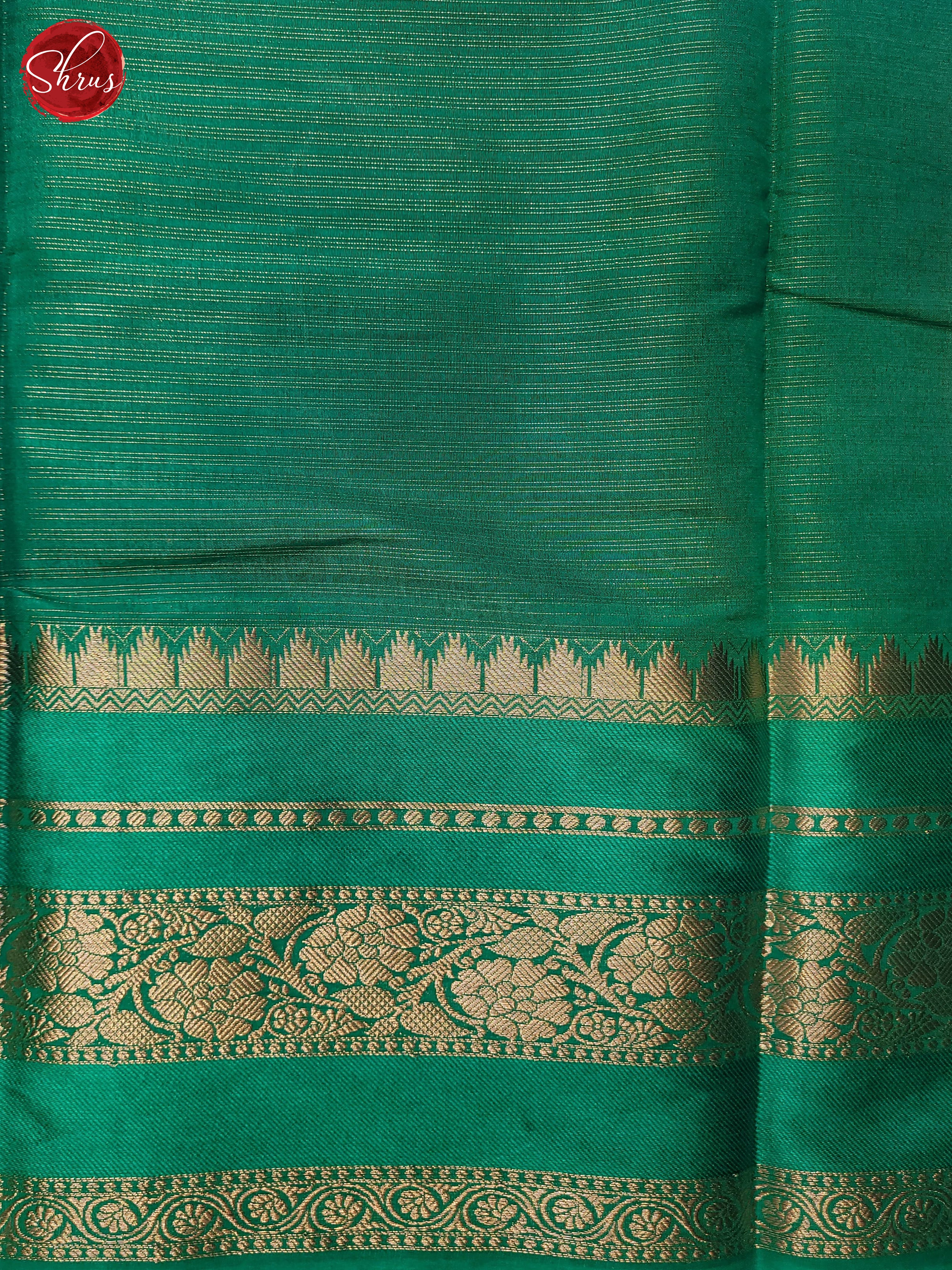 Brown & Green- Semi Dupion Saree - Shop on ShrusEternity.com