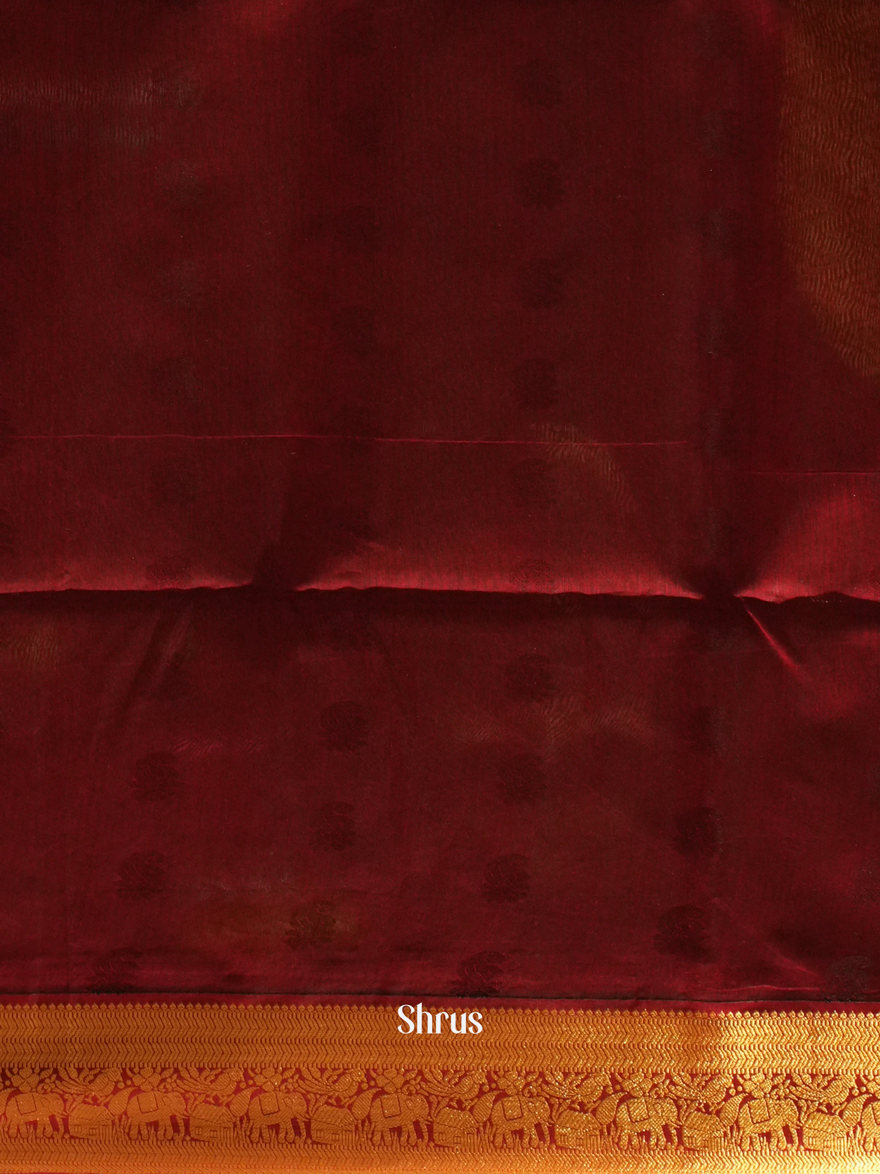 Blue & Maroon - Semi Silk cotton