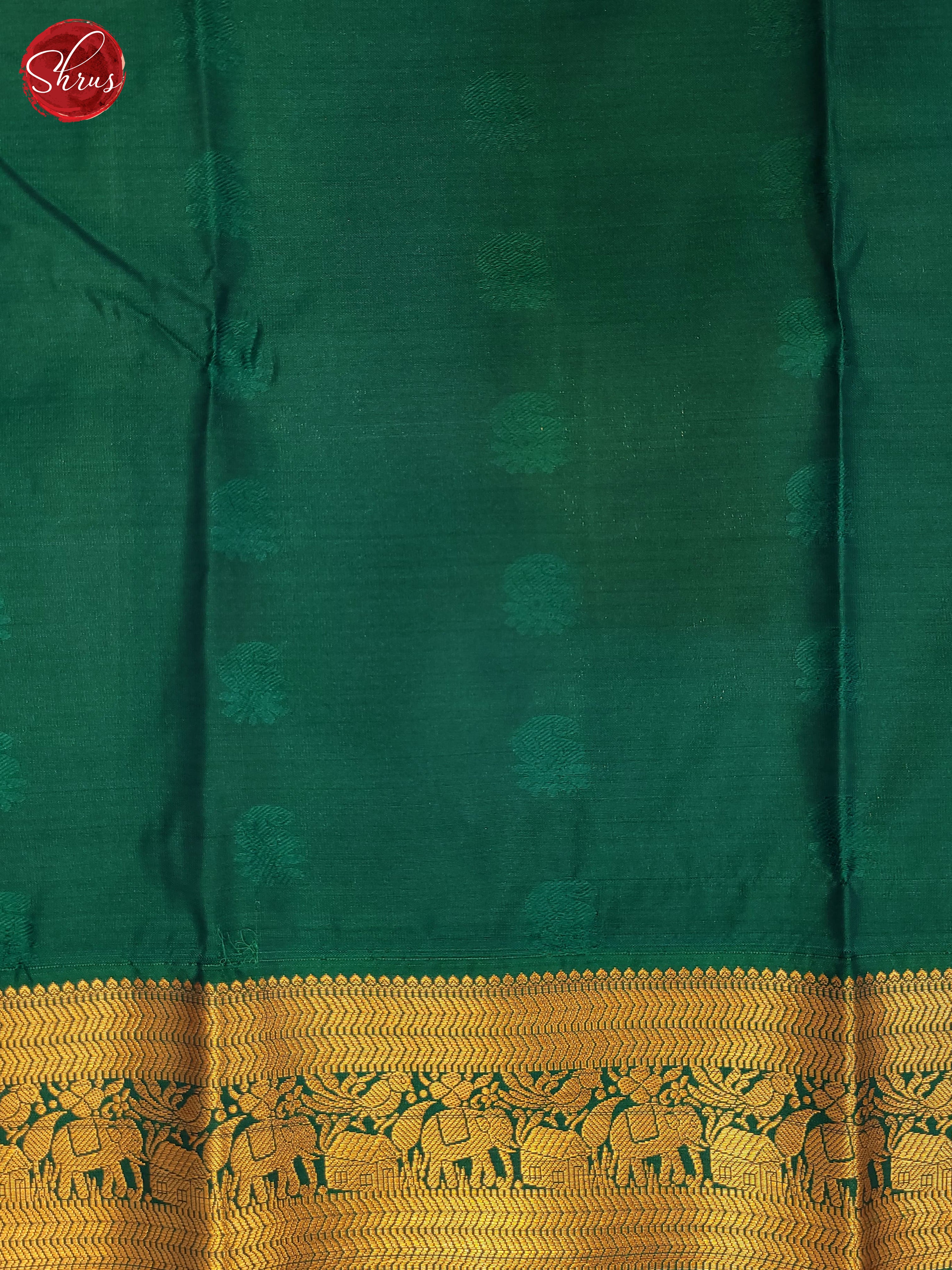 Wine & Green- Semi Kanchipuram Saree - Shop on ShrusEternity.com