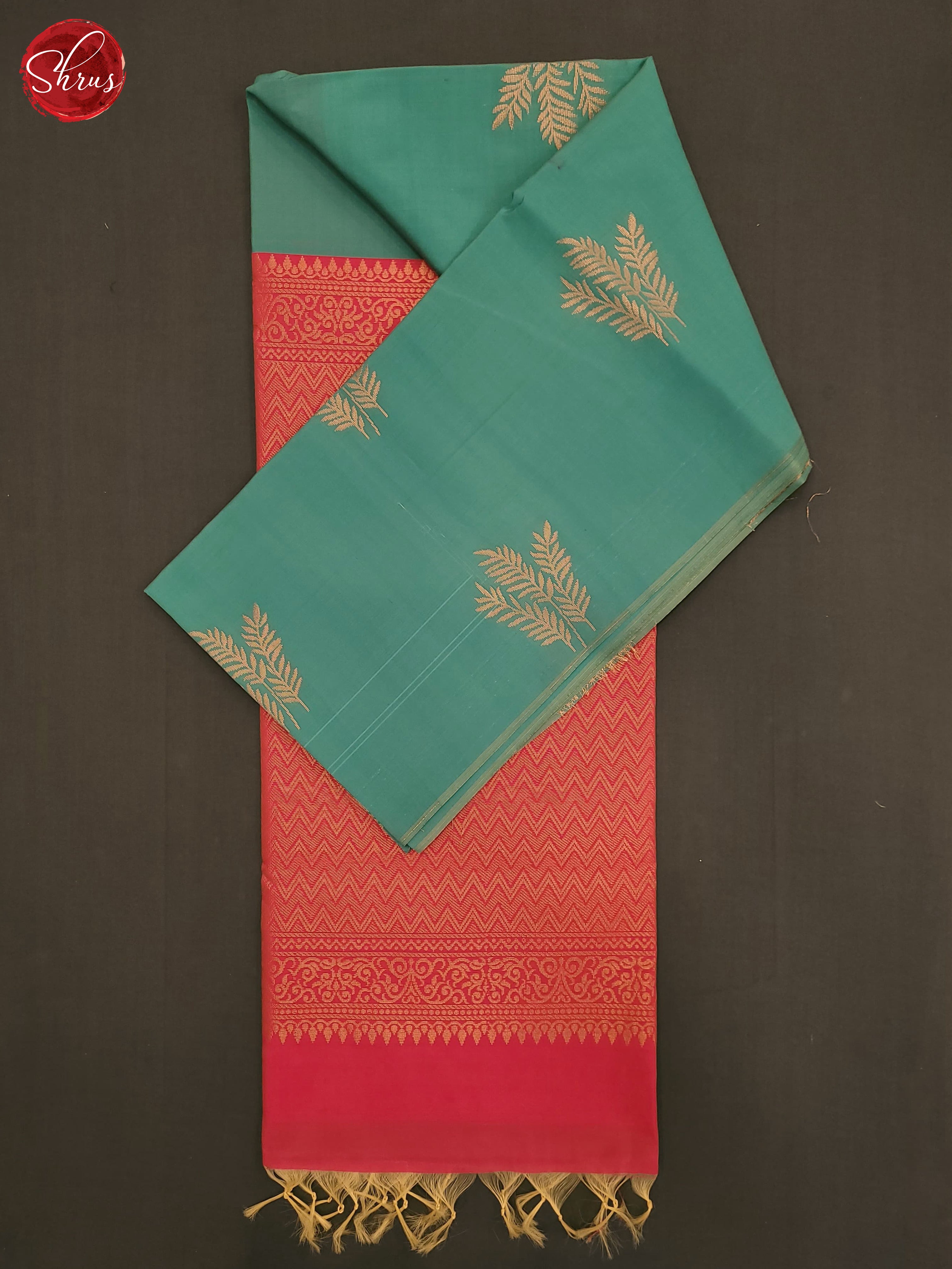 Blue & Pink- Semi Softsilk Saree - Shop on ShrusEternity.com