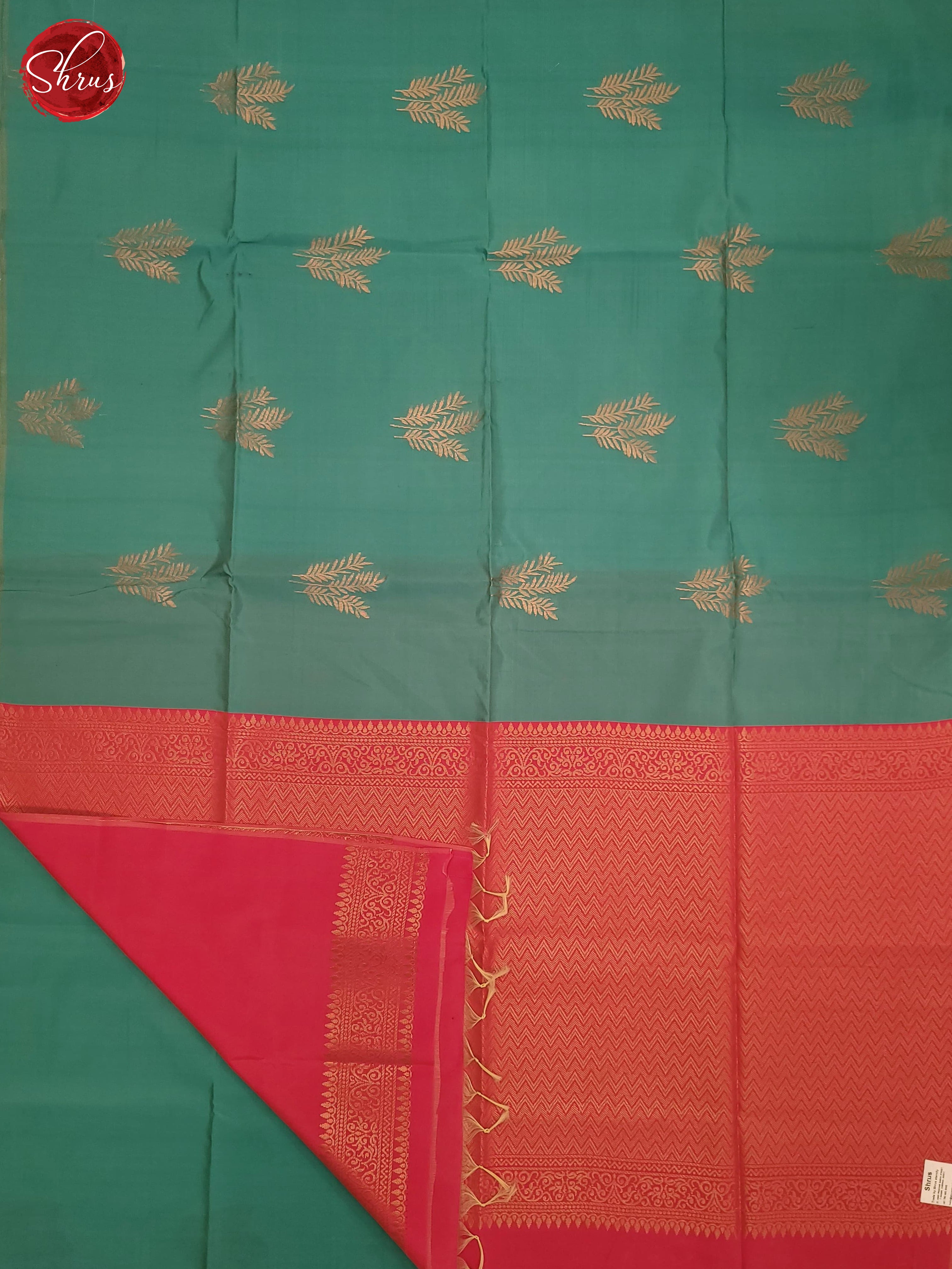 Blue & Pink- Semi Softsilk Saree - Shop on ShrusEternity.com