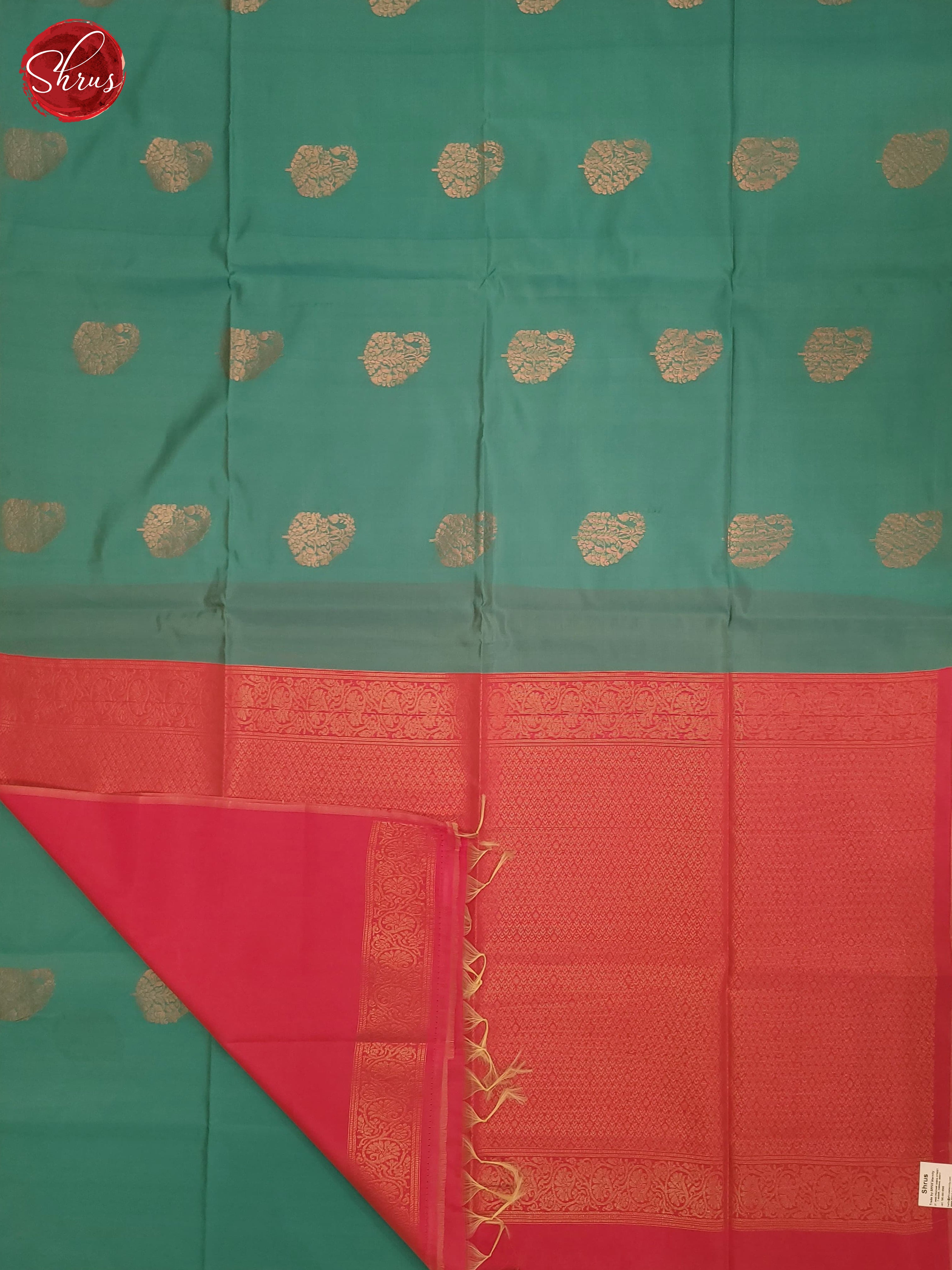 Blue & Pink - Semi Softsilk Saree - Shop on ShrusEternity.com