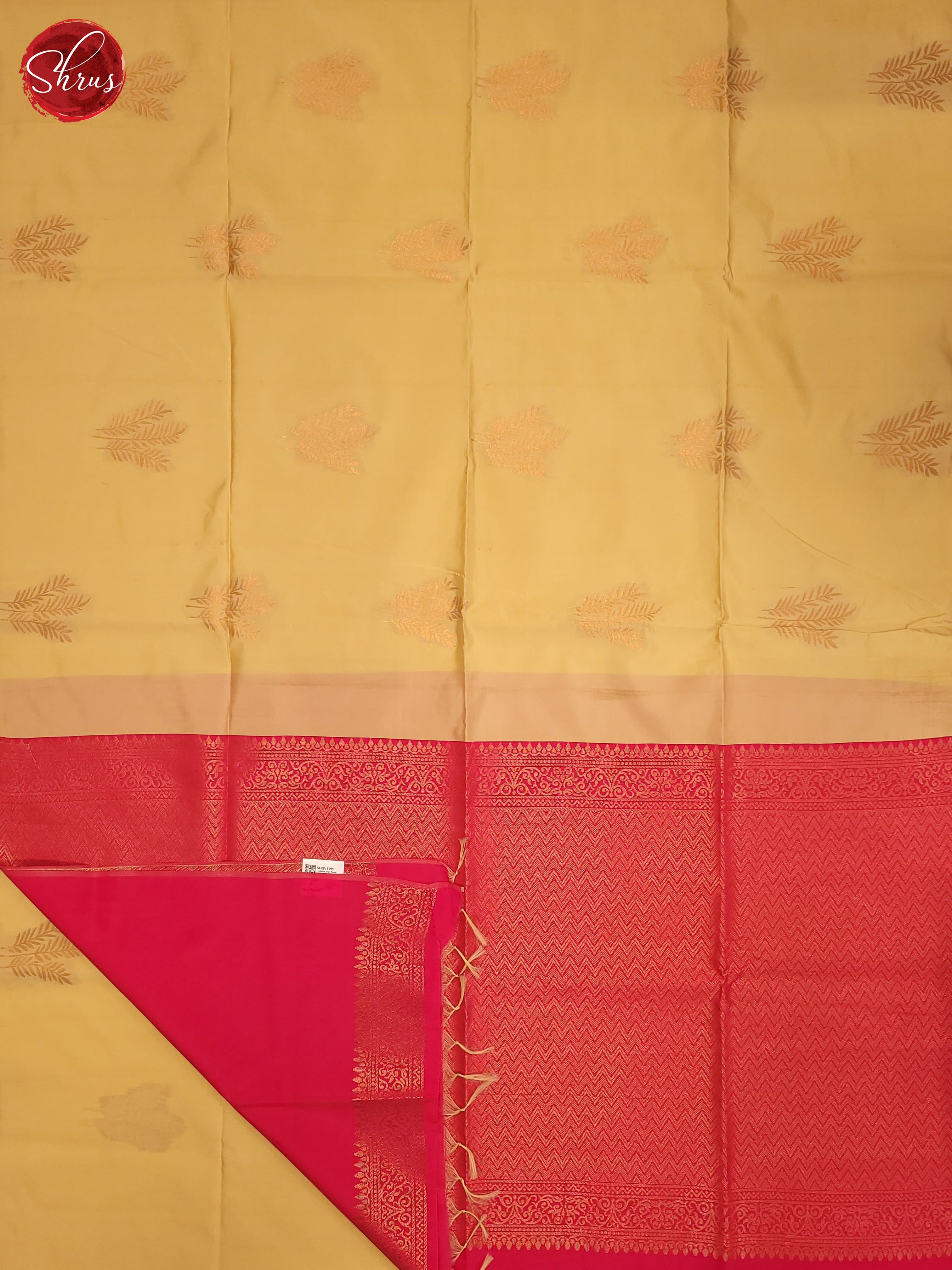 Beige & Pink - Semi Softsilk Saree - Shop on ShrusEternity.com