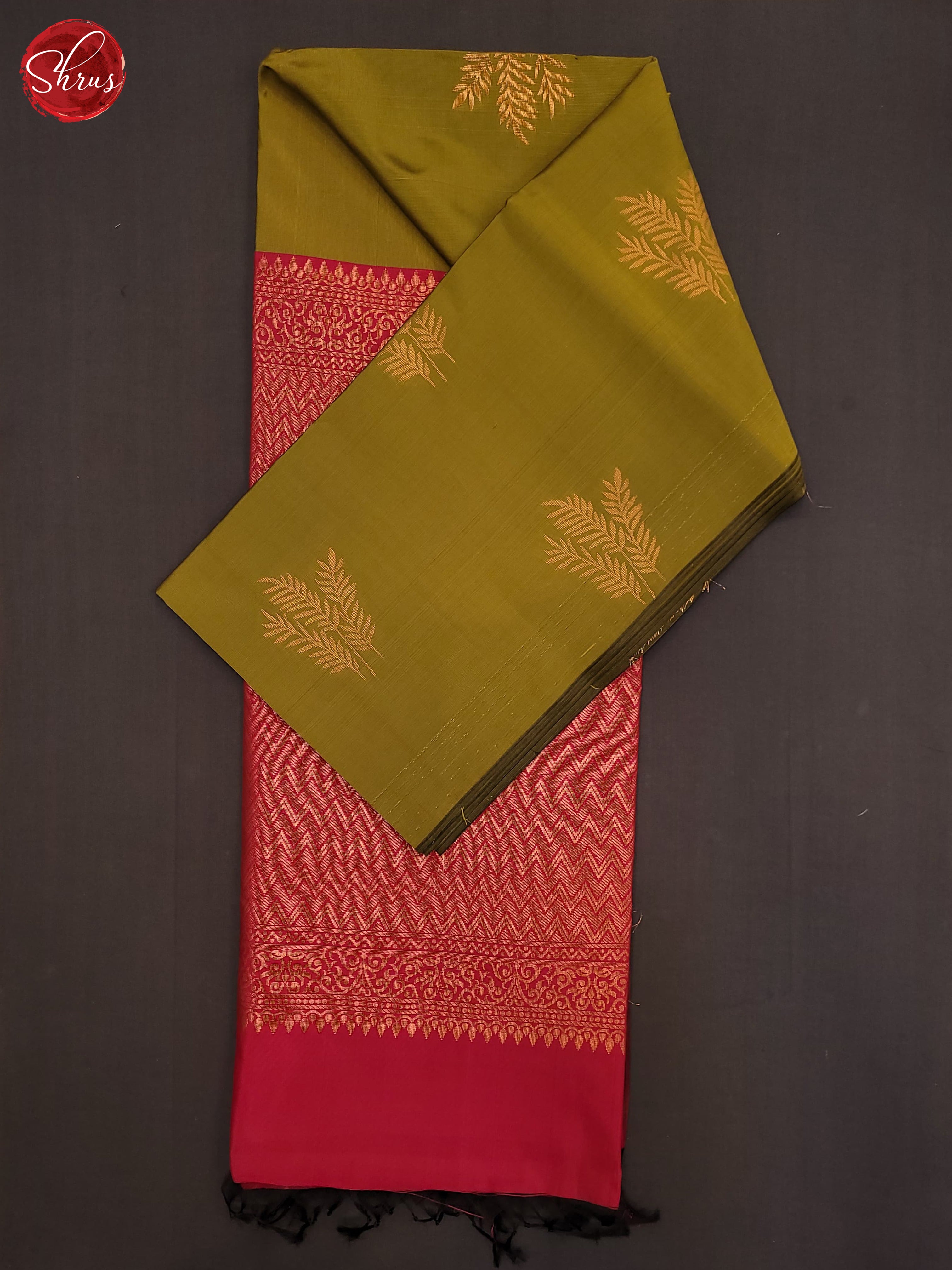 Green & Red- Semi Softsilk Saree - Shop on ShrusEternity.com