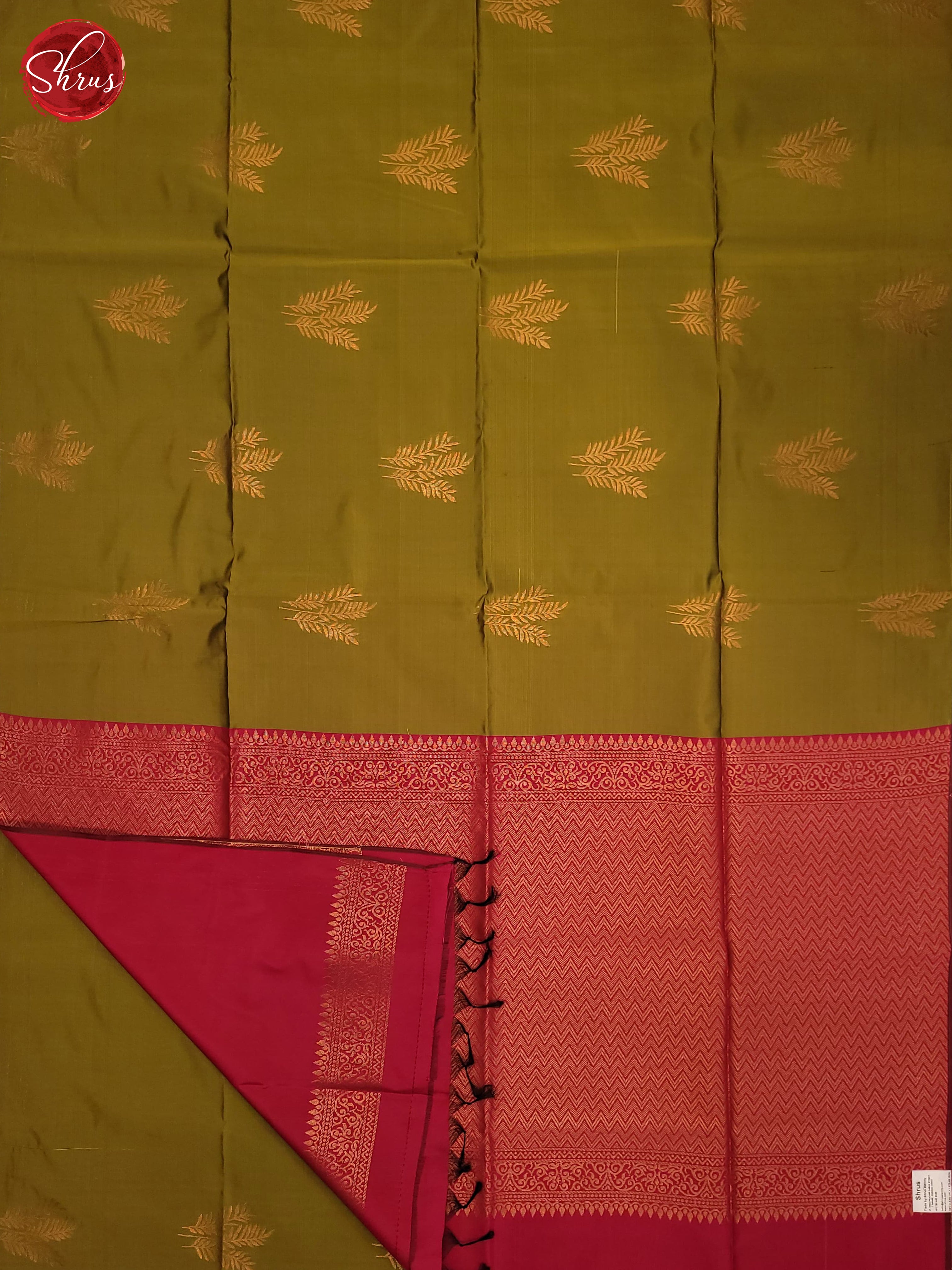 Green & Red- Semi Softsilk Saree - Shop on ShrusEternity.com