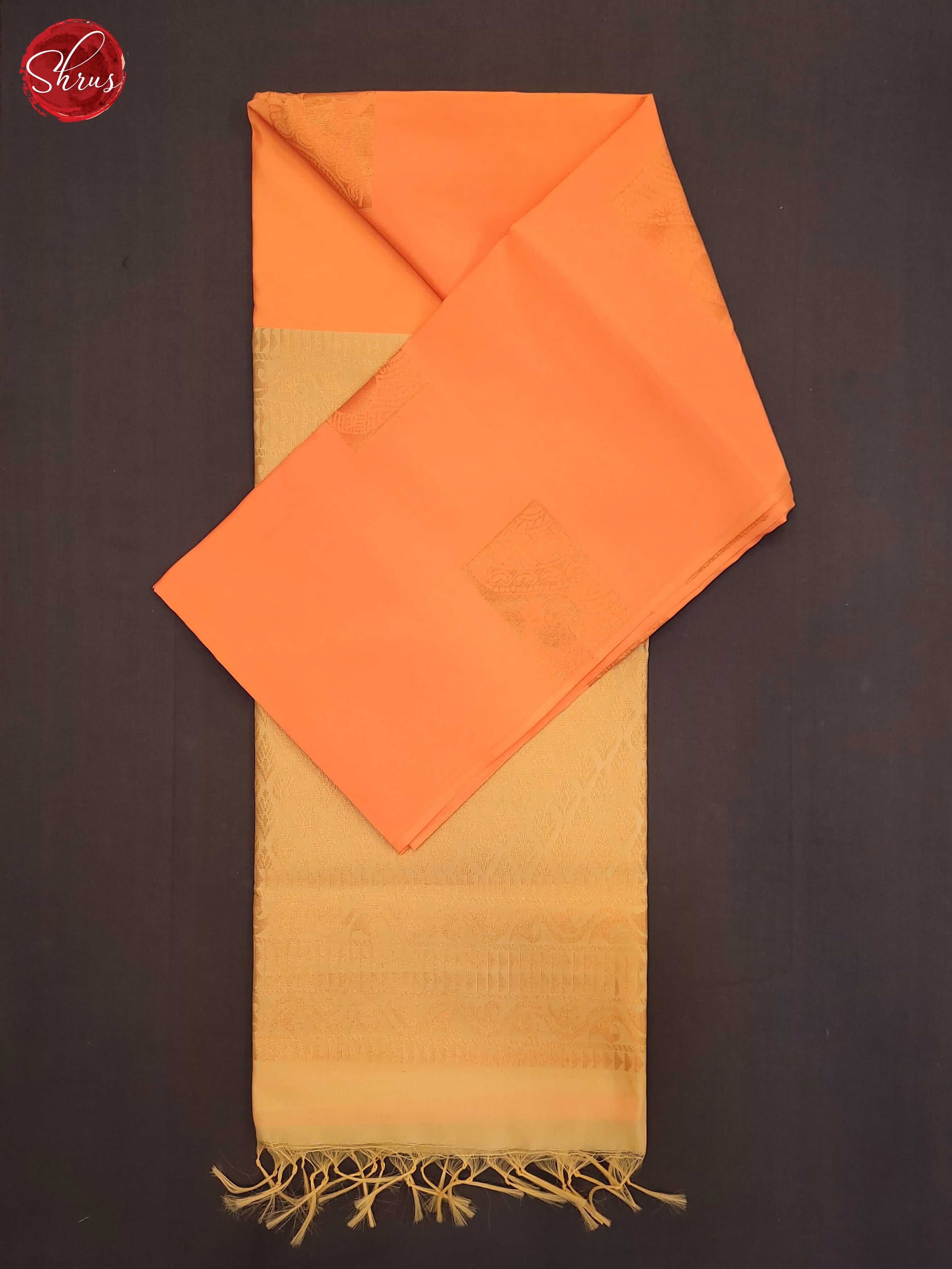 Peach & Beige - Semi Softsilk Saree - Shop on ShrusEternity.com