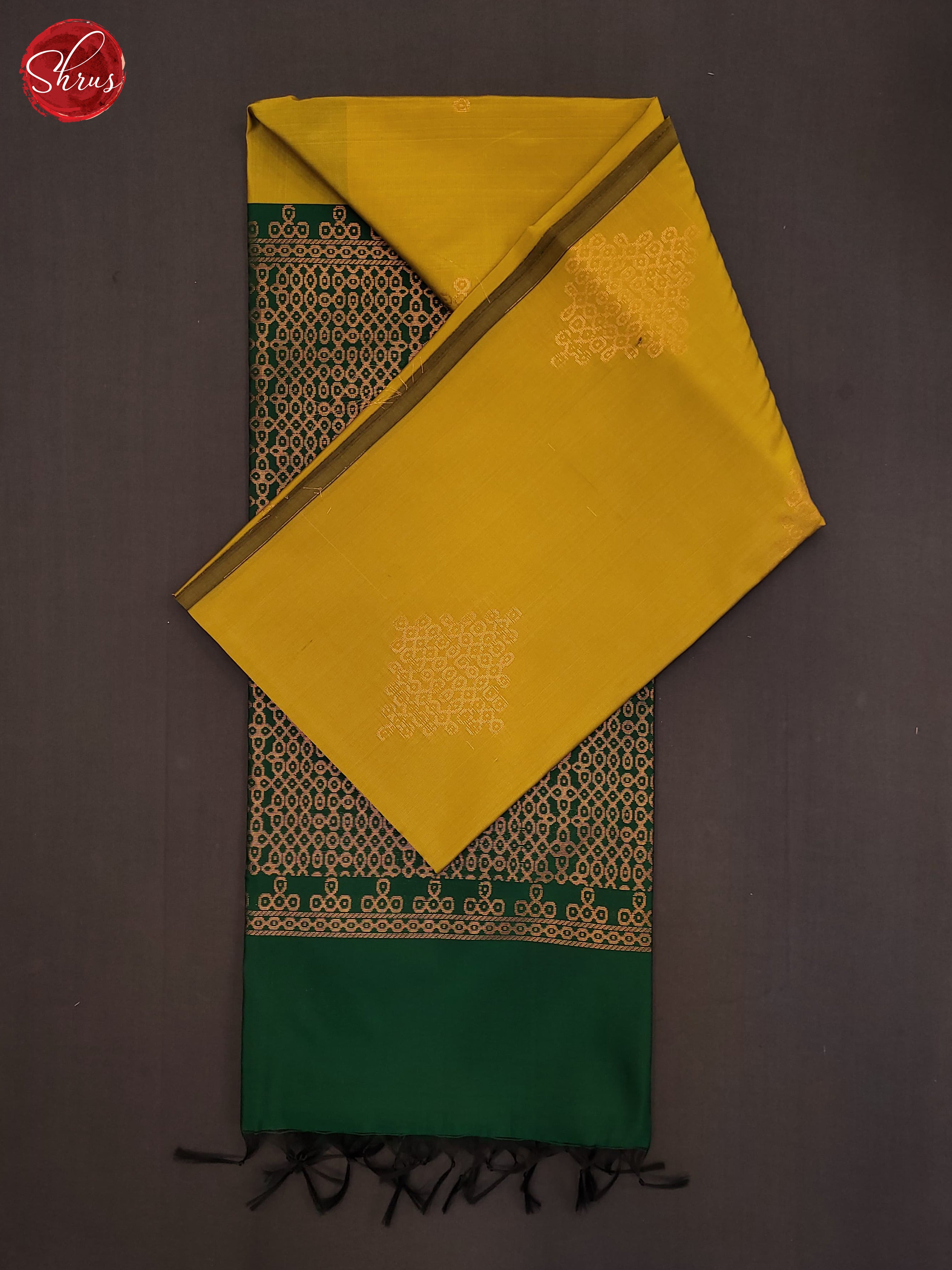 Mathulir Green & Green - Semi Softsilk Saree - Shop on ShrusEternity.com