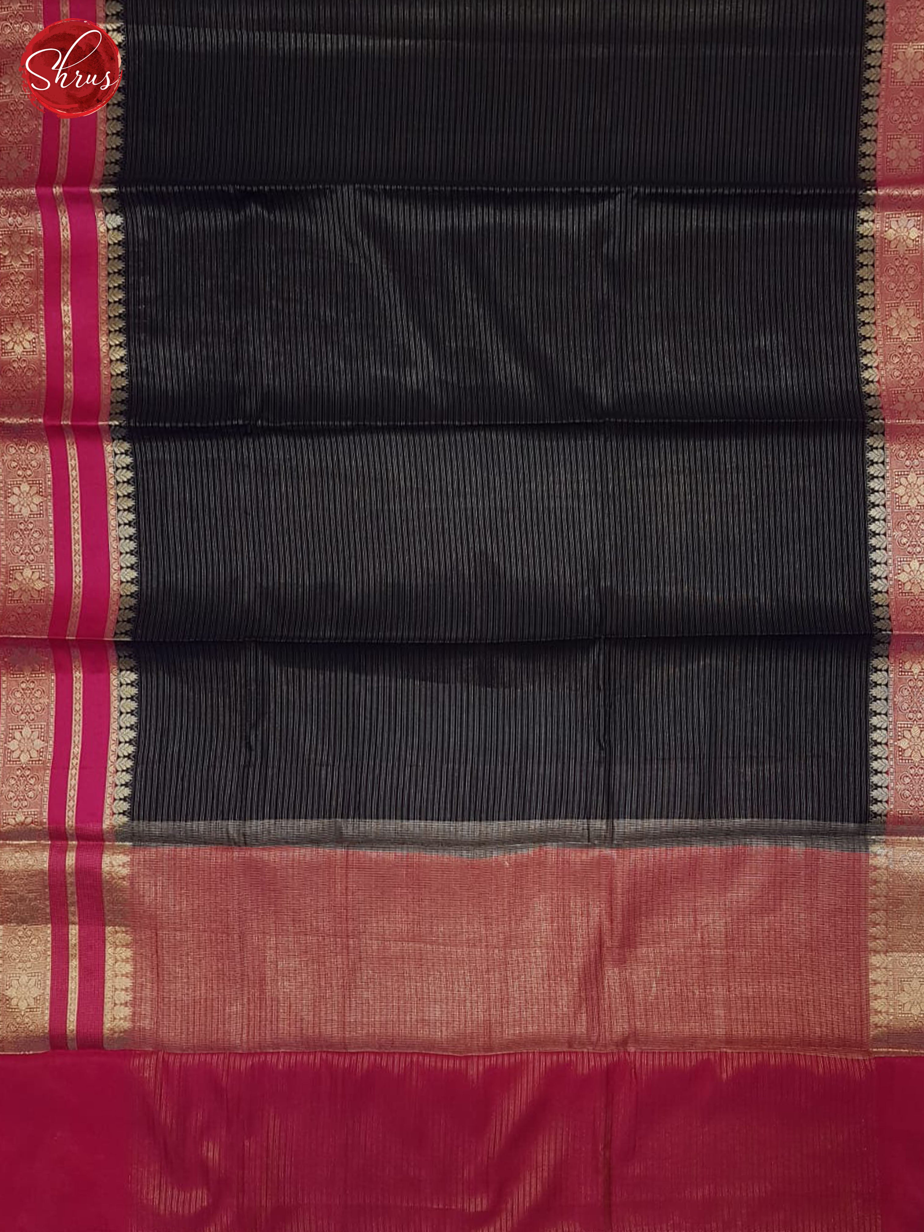 Blue & Pink - Semi Dupion Saree - Shop on ShrusEternity.com