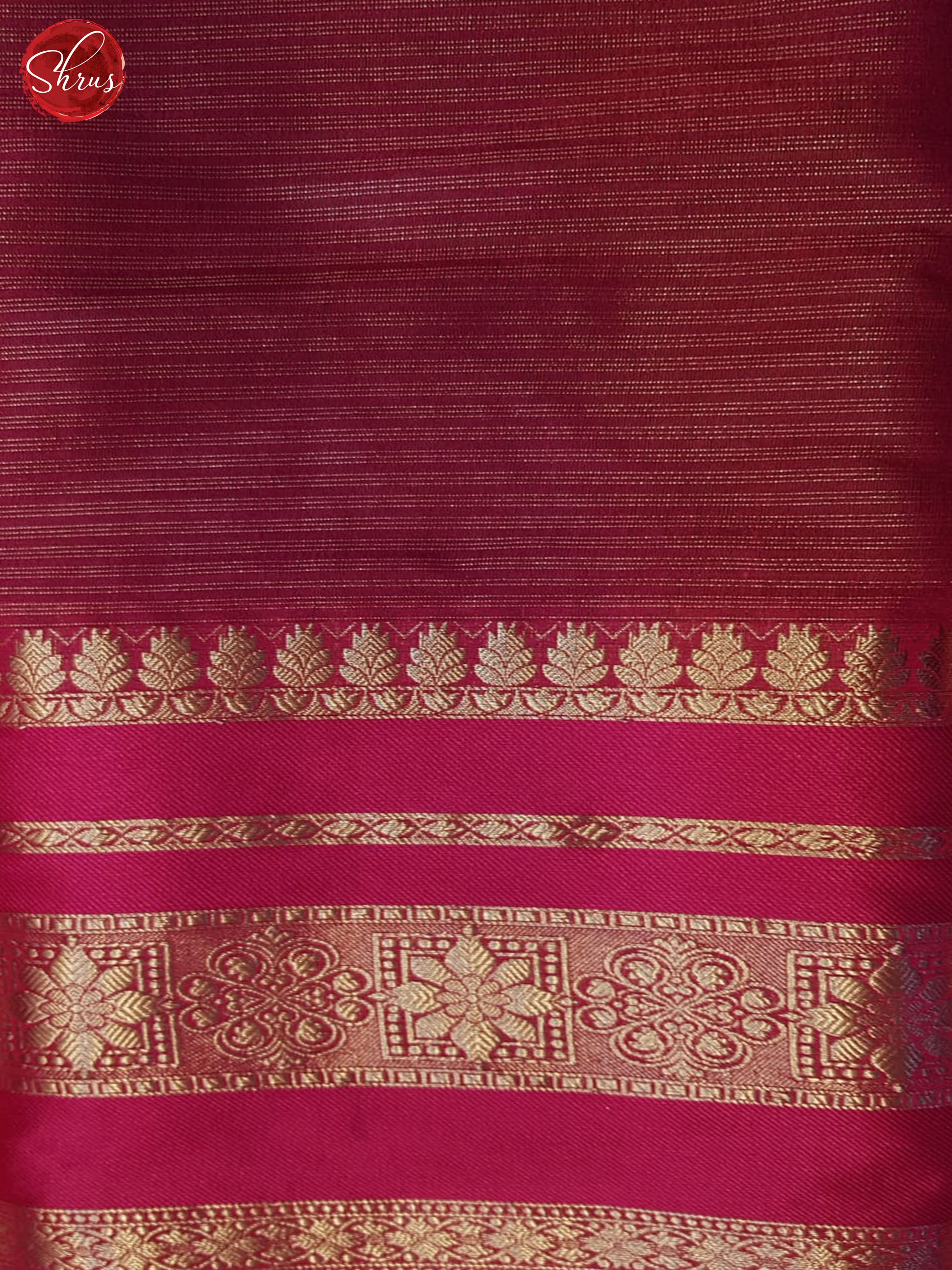 Blue & Pink - Semi Dupion Saree - Shop on ShrusEternity.com