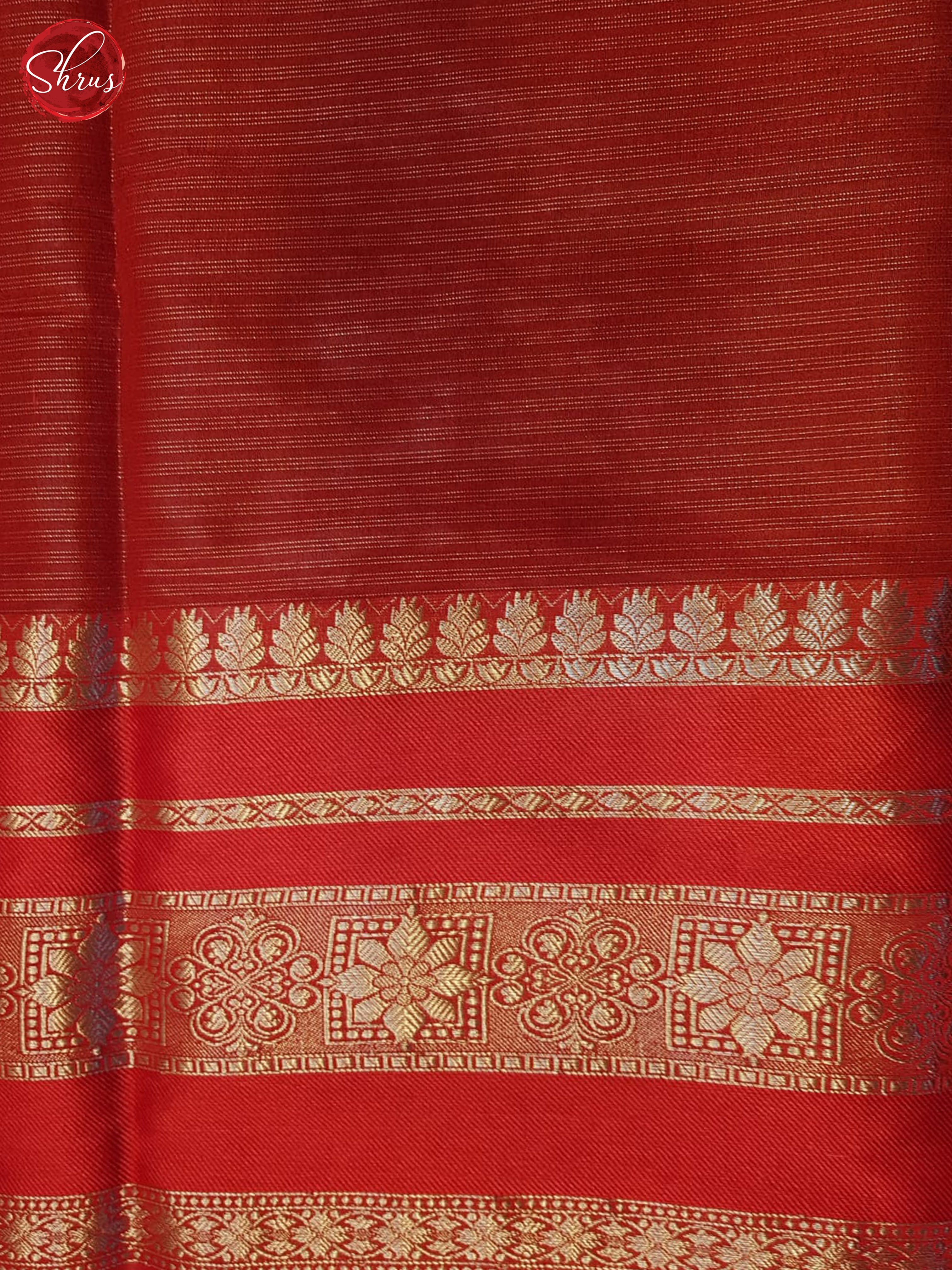 Green & Red - Semi Dupion Saree - Shop on ShrusEternity.com