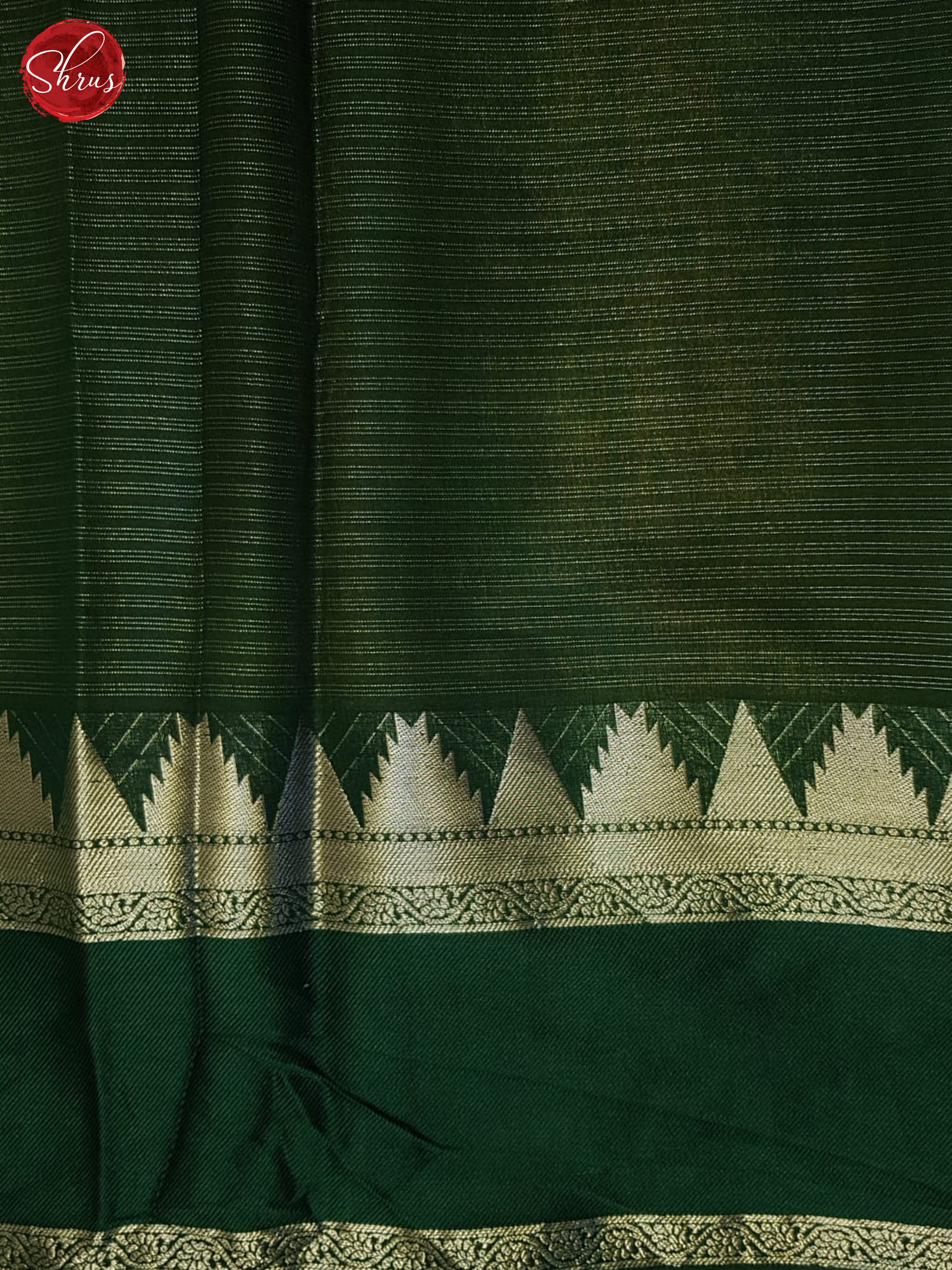 Yellow & Green - Semi Dupion Saree - Shop on ShrusEternity.com