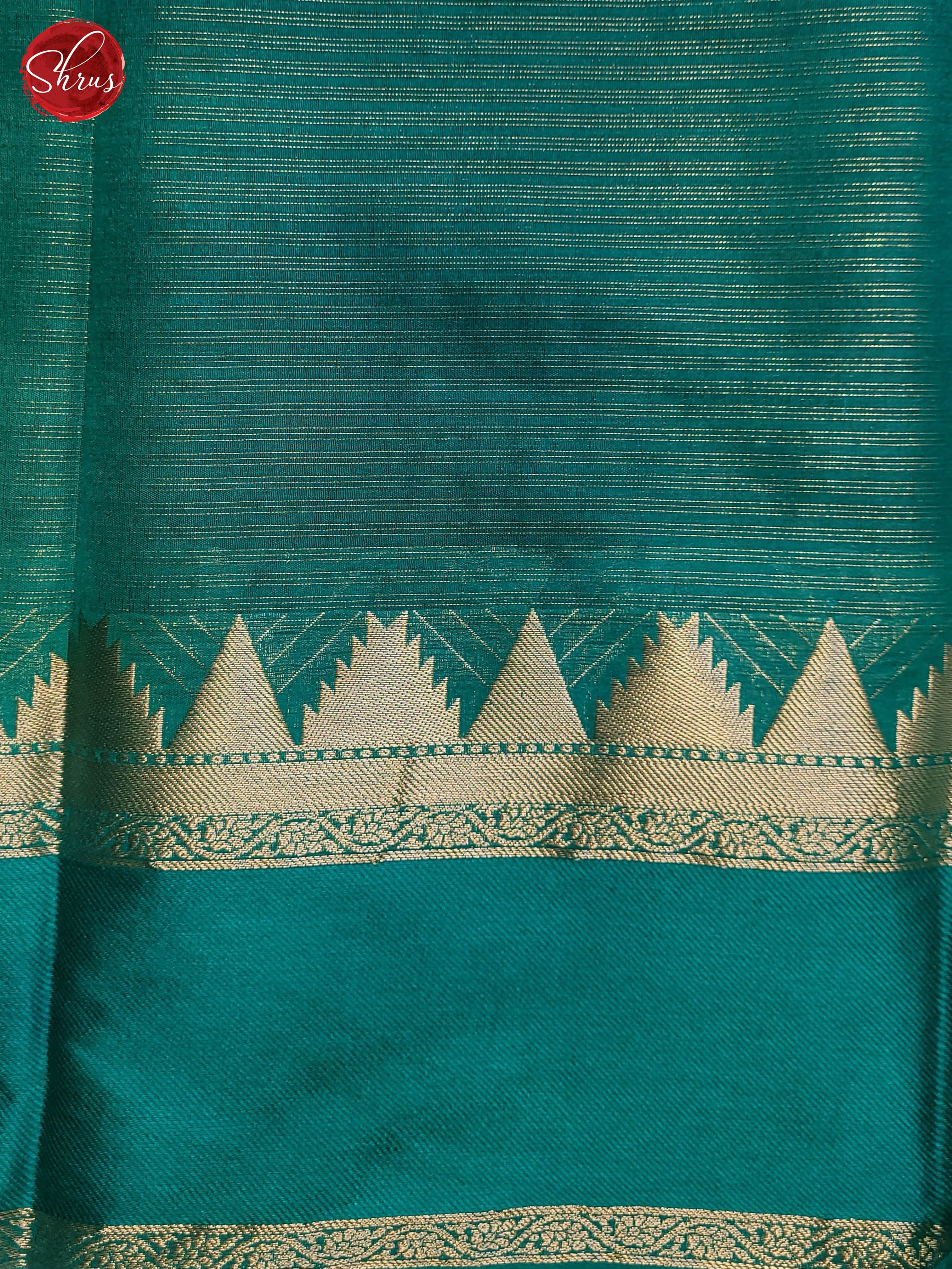 Brown & Blue - Semi Dupion Saree - Shop on ShrusEternity.com