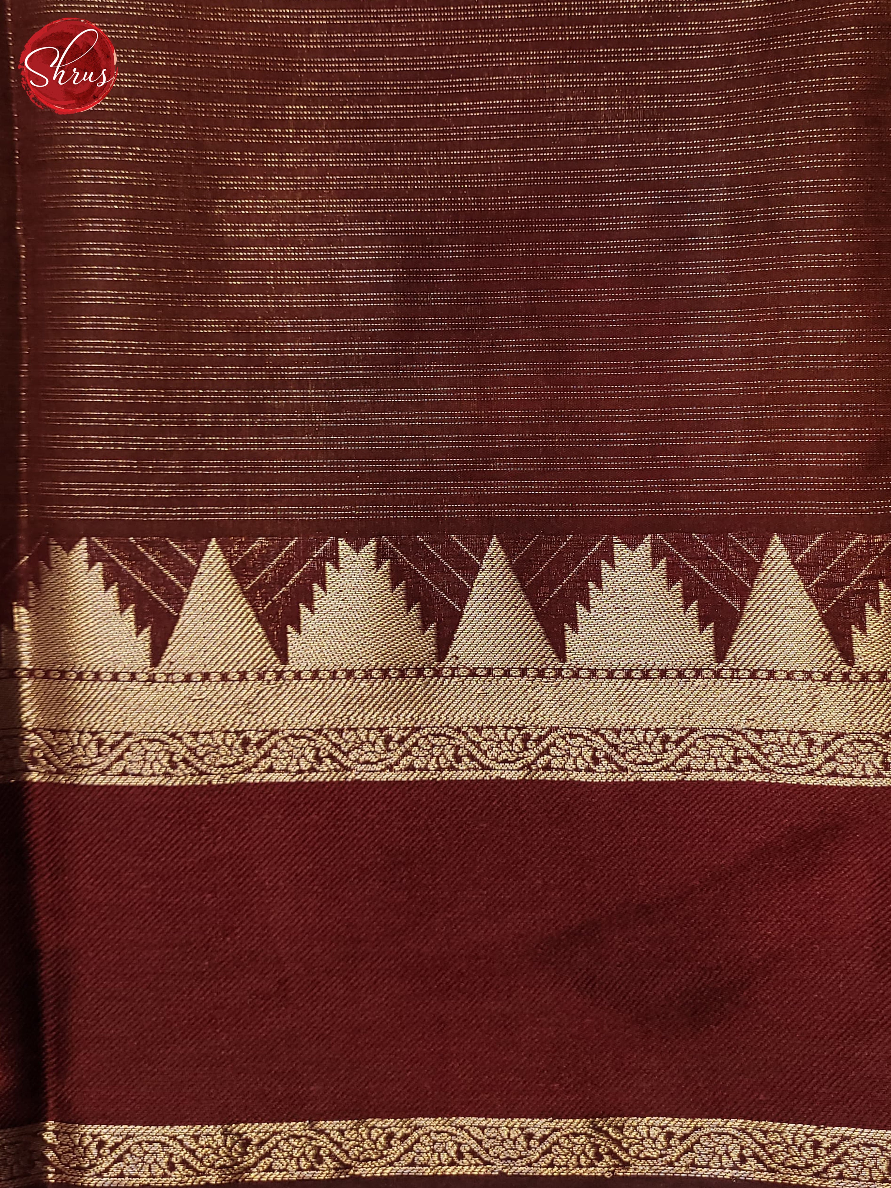 Green & Brown - Semi Dupion Saree - Shop on ShrusEternity.com