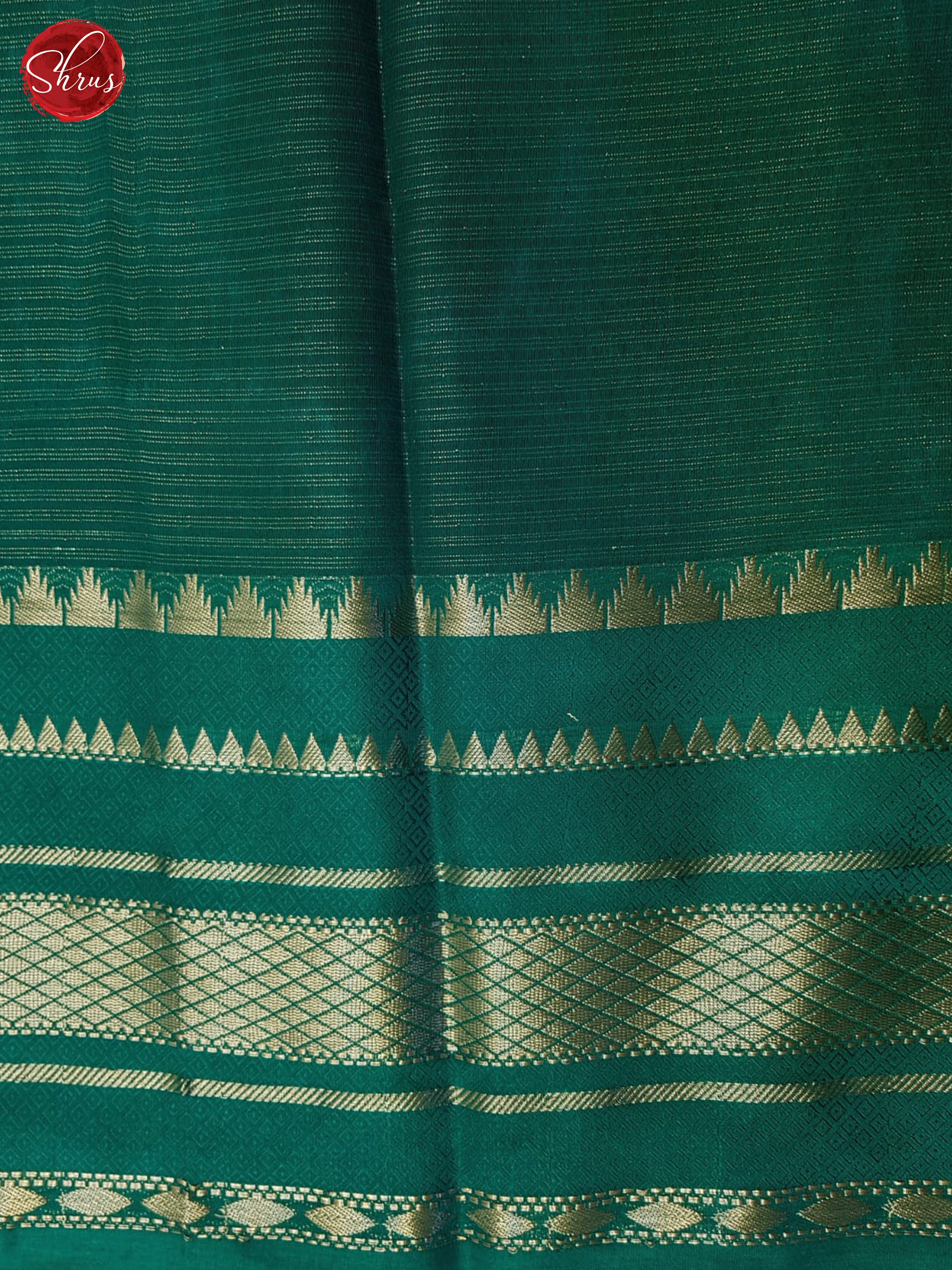 Brown & Green - Semi Dupion Saree - Shop on ShrusEternity.com