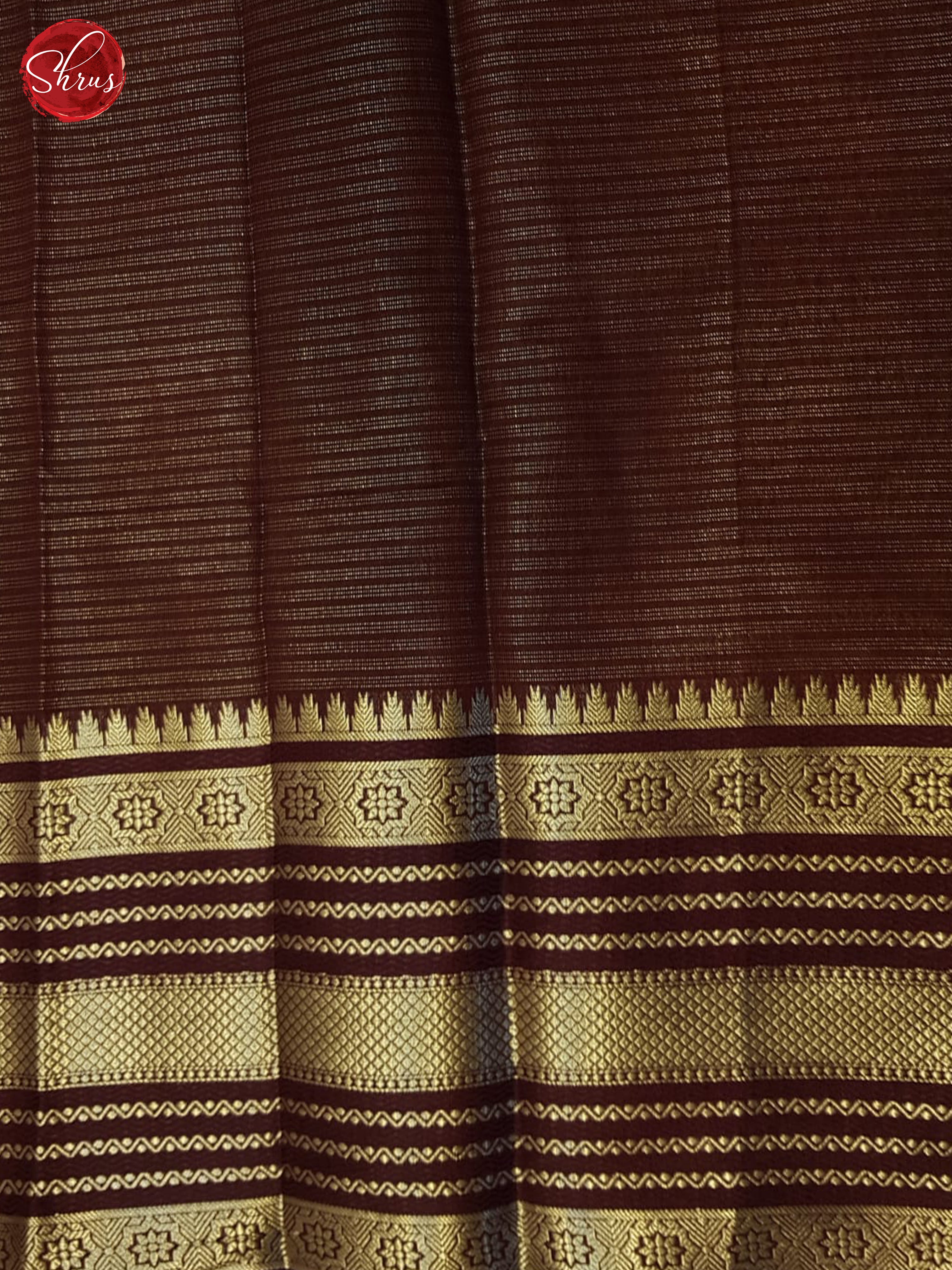 Green & Brown - Semi Dupion Saree - Shop on ShrusEternity.com