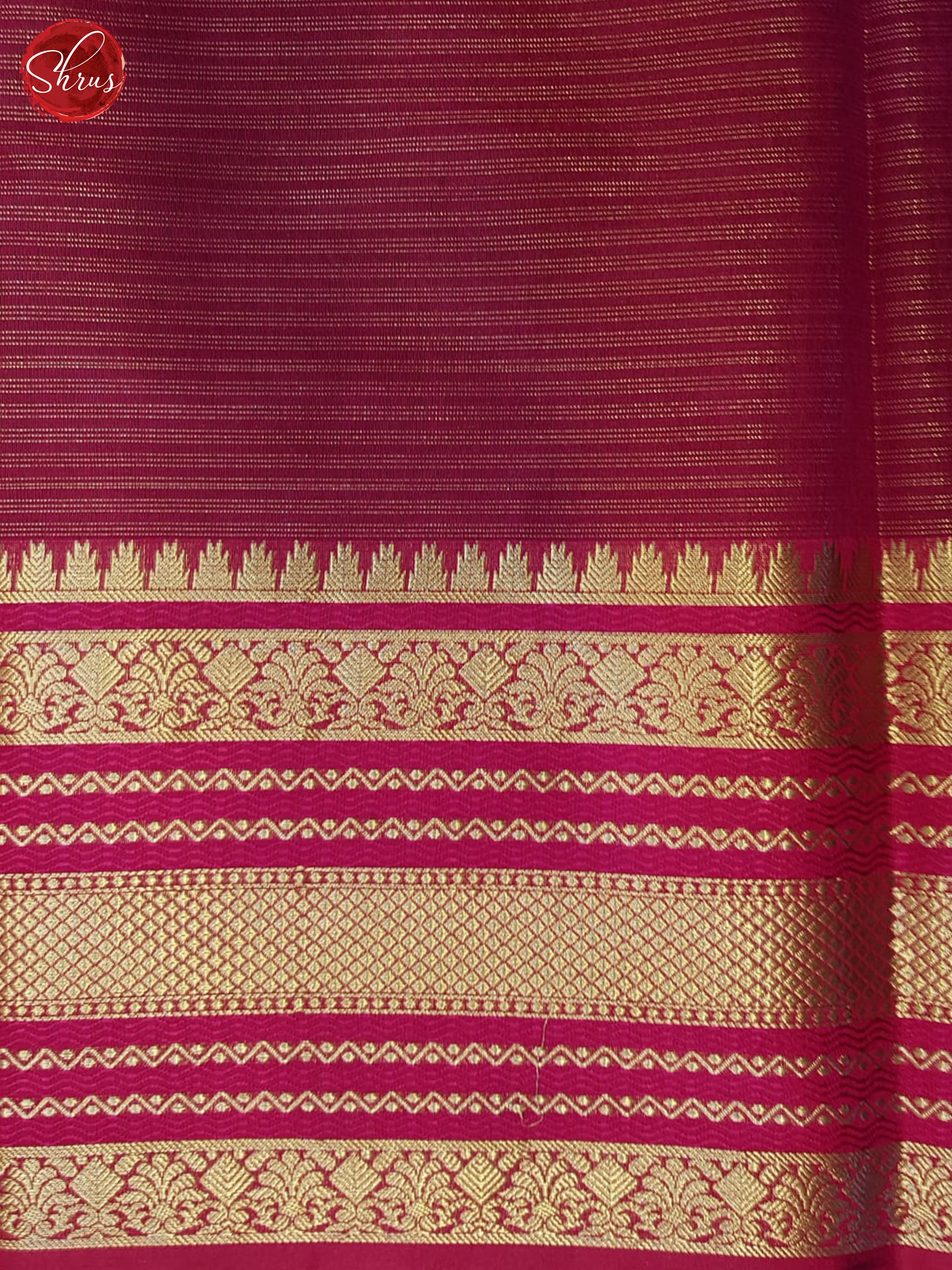 Blue & Pink- Semi Dupion Saree - Shop on ShrusEternity.com