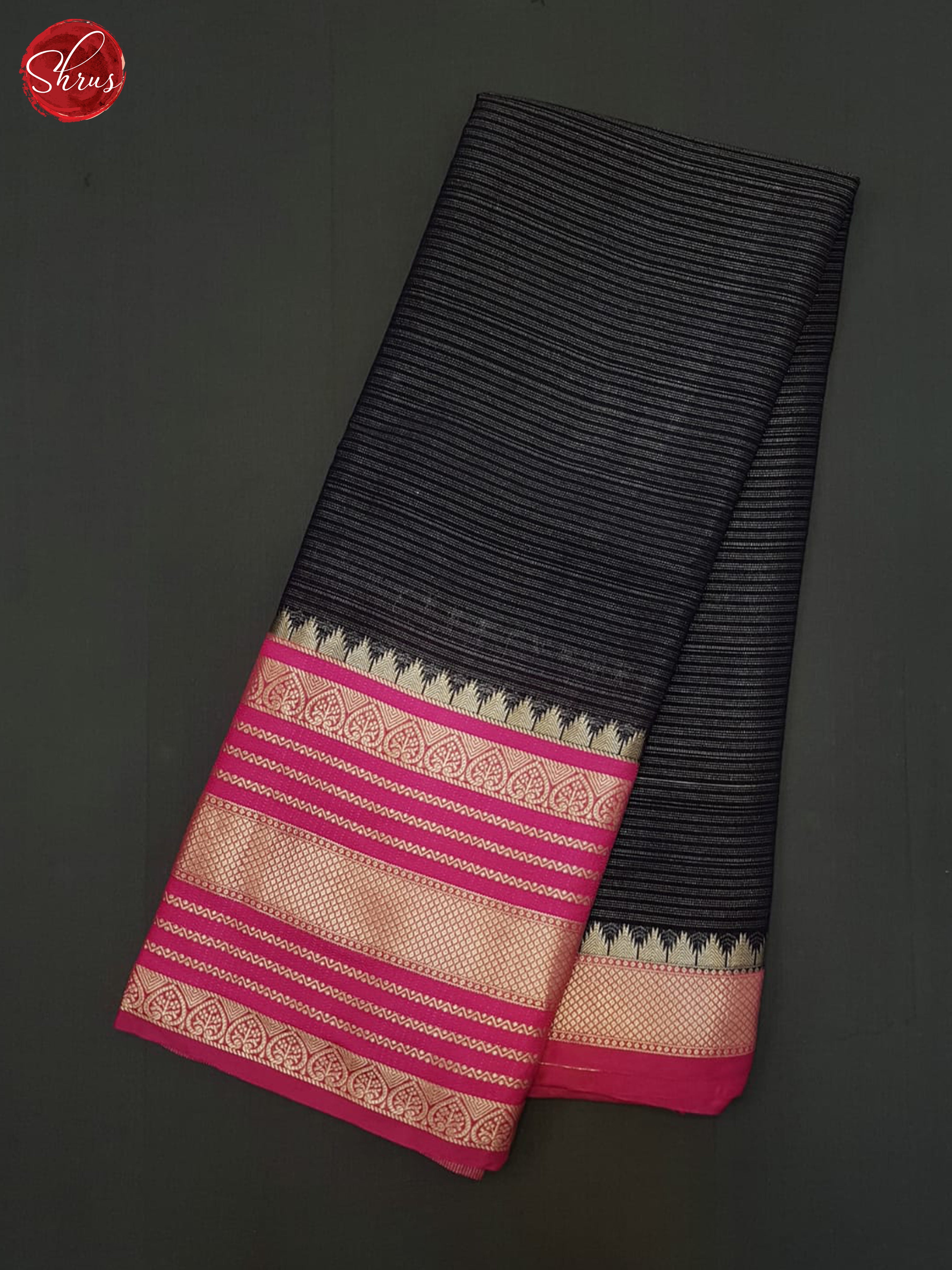 Blue & Pink- Semi Dupion Saree - Shop on ShrusEternity.com