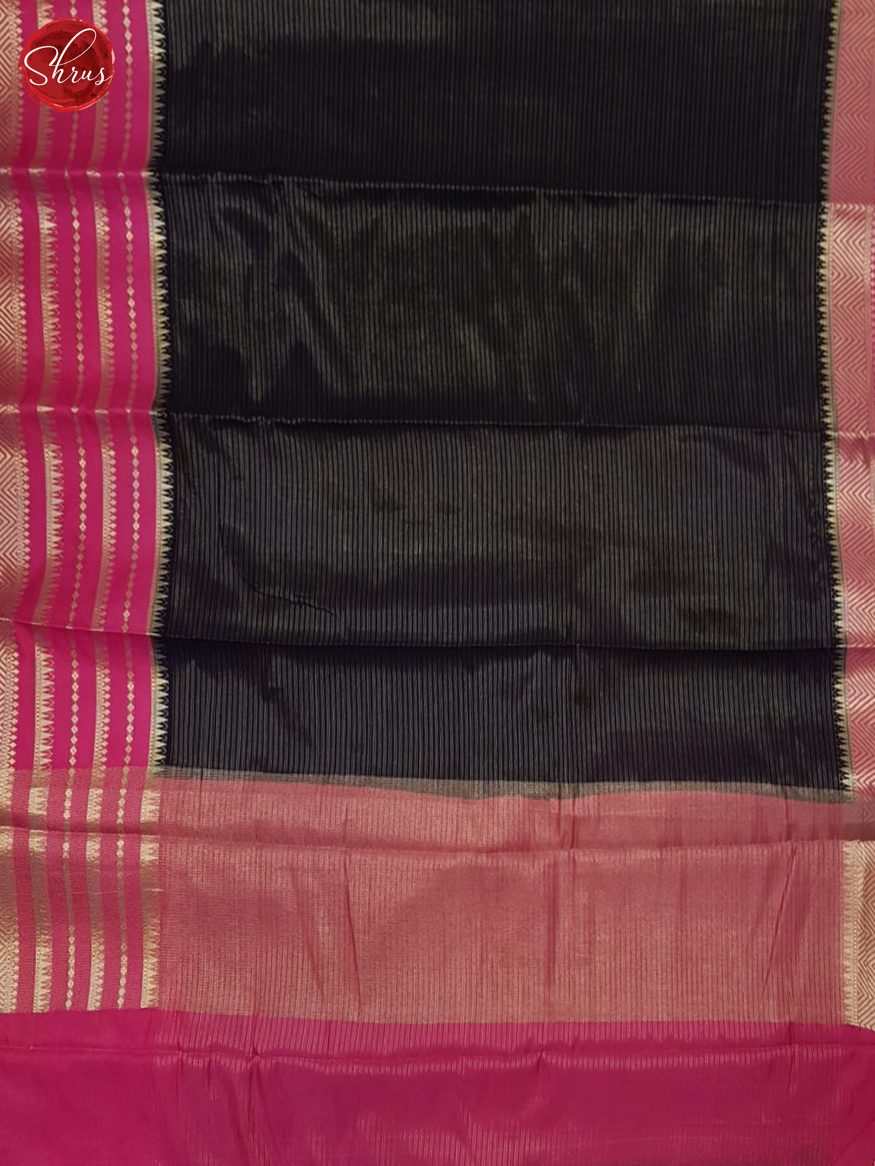 Blue & Pink- Semi Dupion Saree - Shop on ShrusEternity.com