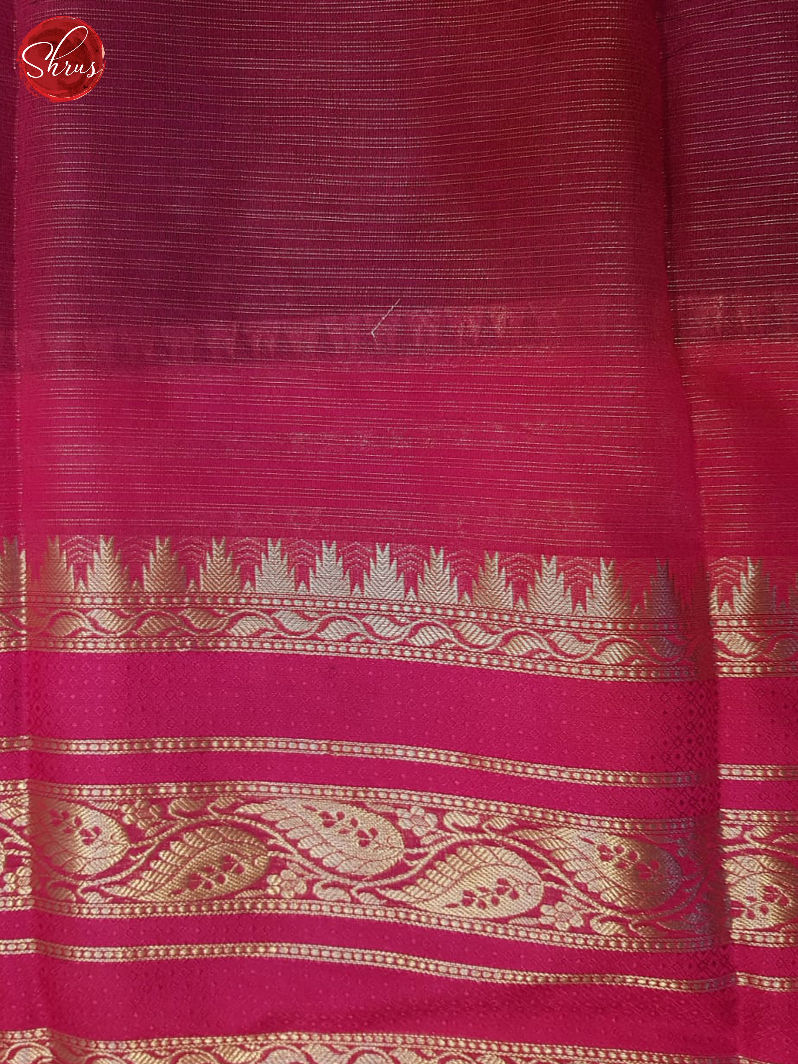 Blue & Pink- Semi Dupion Saree - Shop on ShrusEternity.com