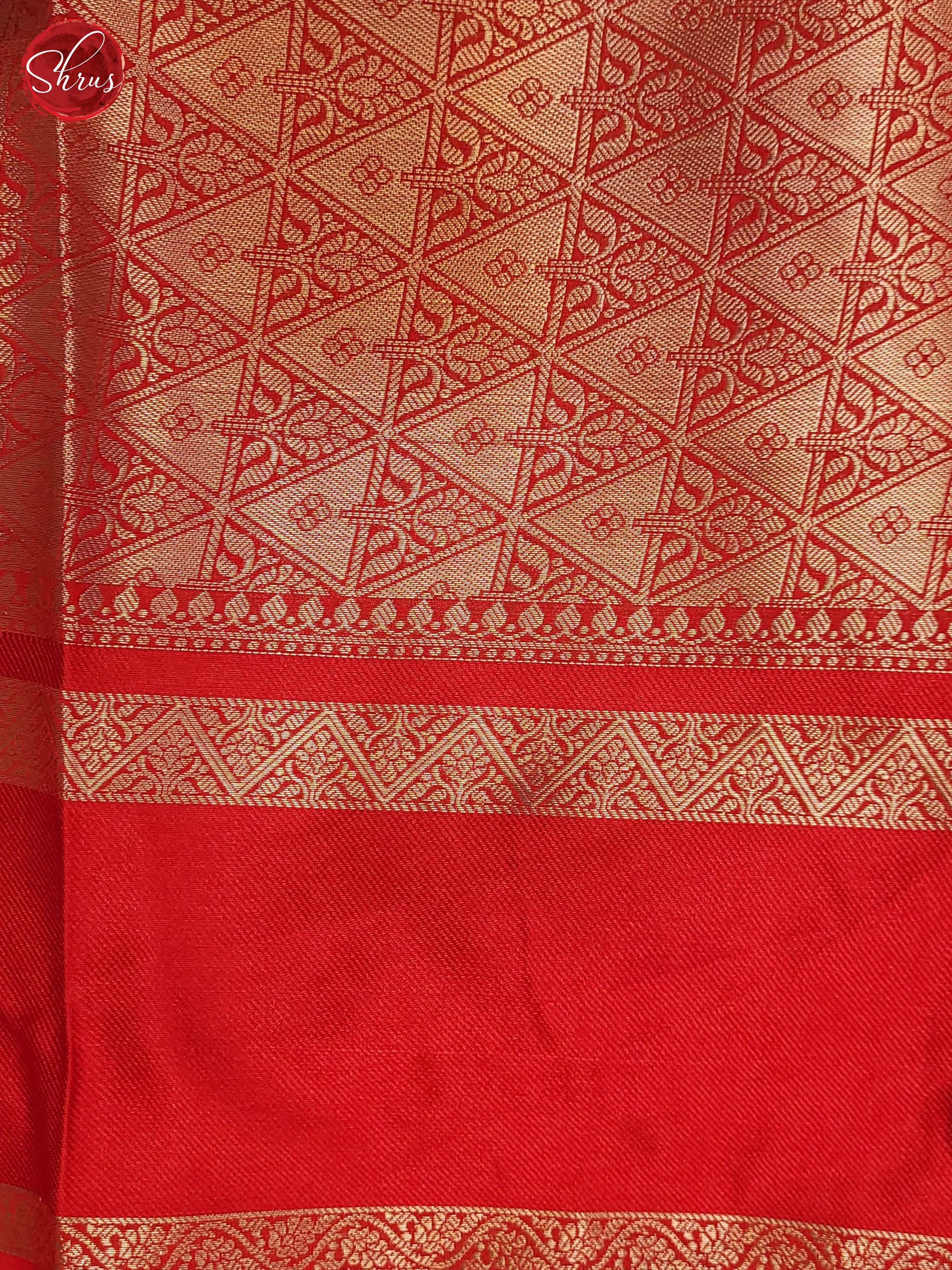 Green & Red- Semi Dupion Saree - Shop on ShrusEternity.com